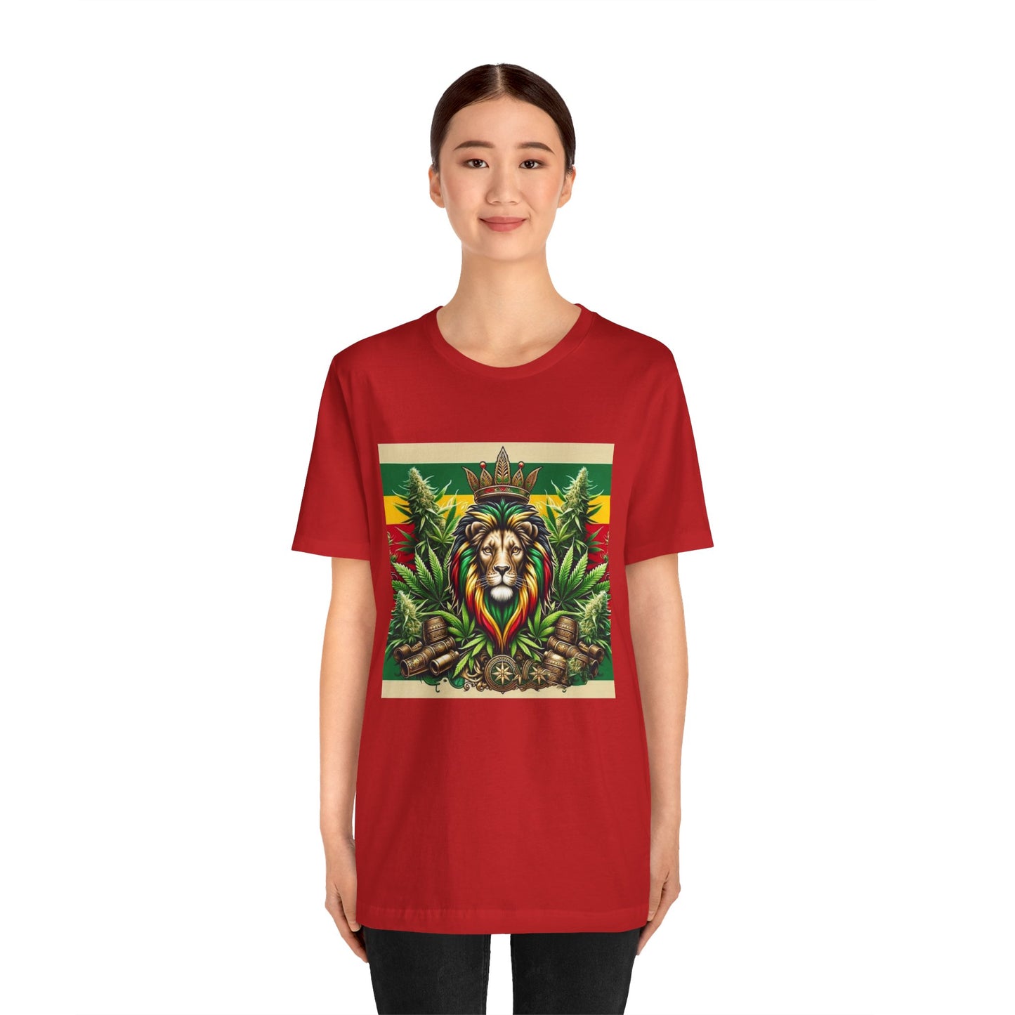 Rasta Lion Crown Unisex Jersey Short Sleeve Tee