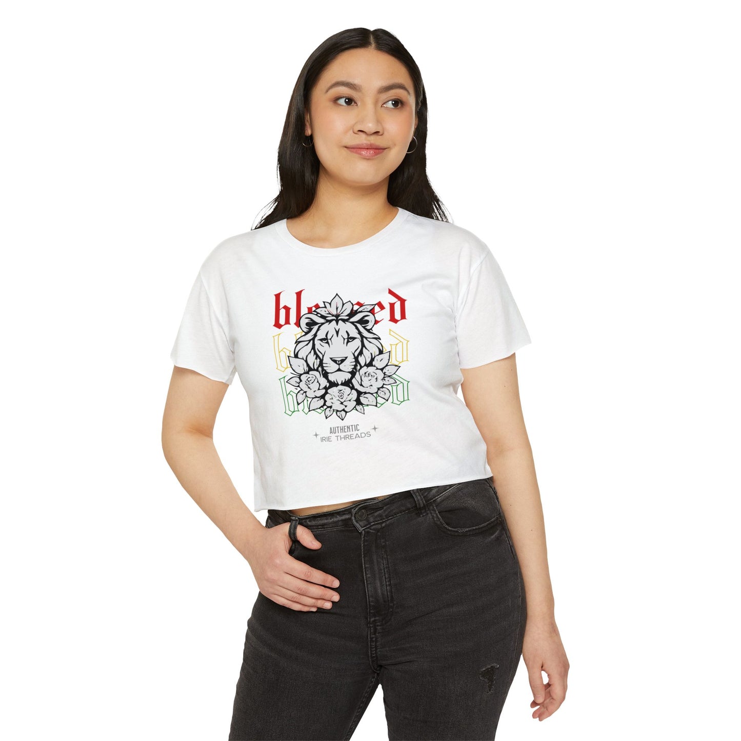 Blessed Lion Festival Crop Top - Women's Summer Tee