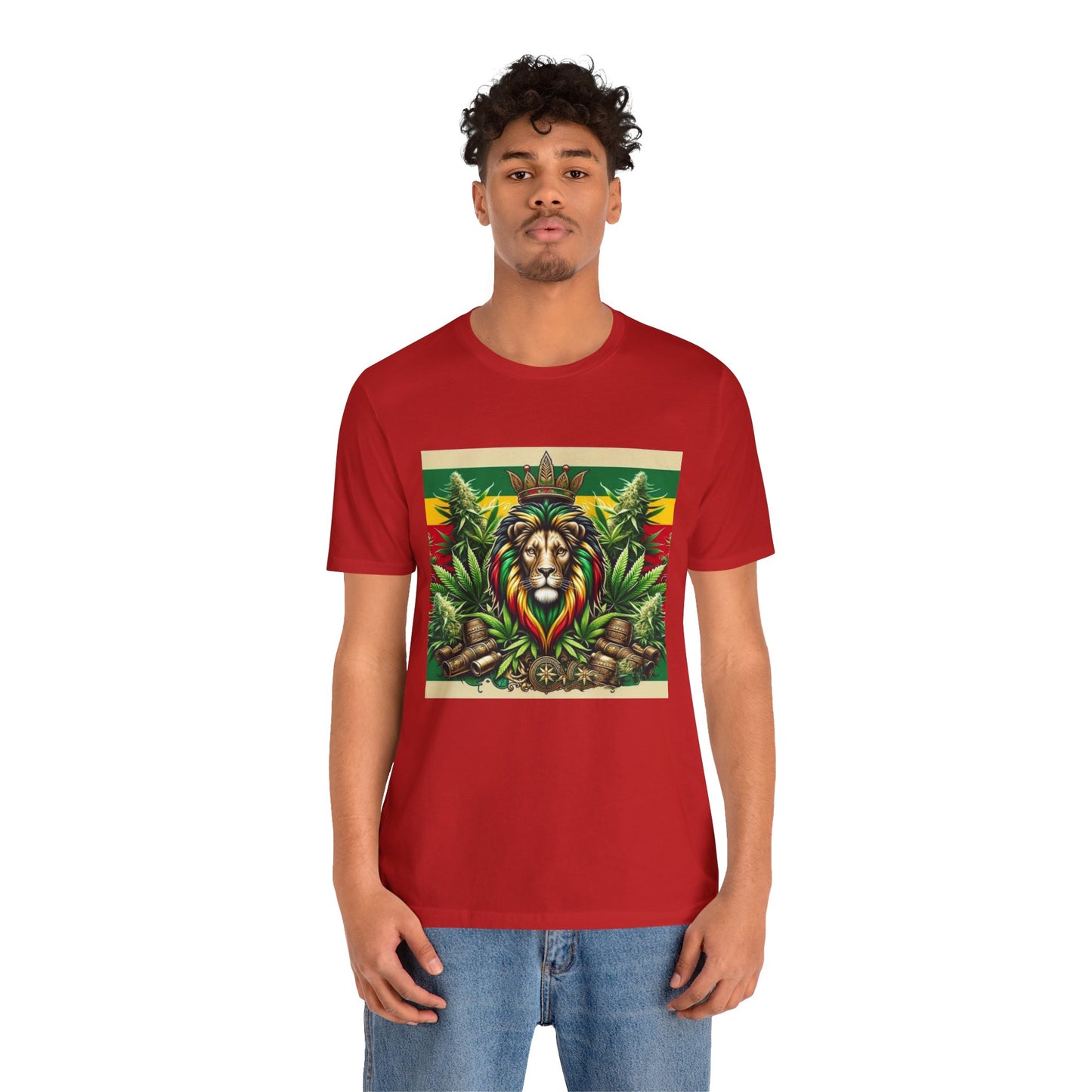 Rasta Lion Crown Unisex Jersey Short Sleeve Tee