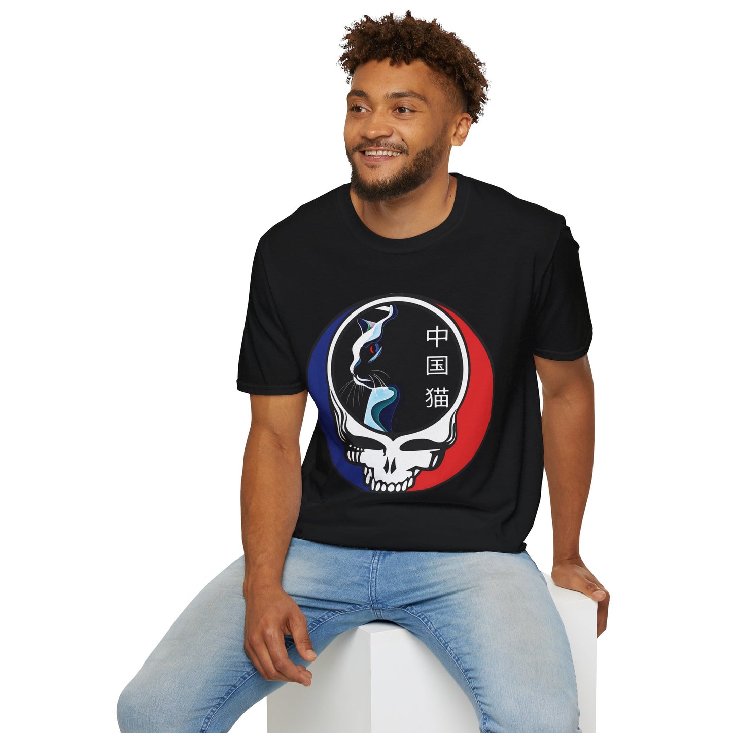 China Cat Sunflower Unisex Softstyle T-Shirt