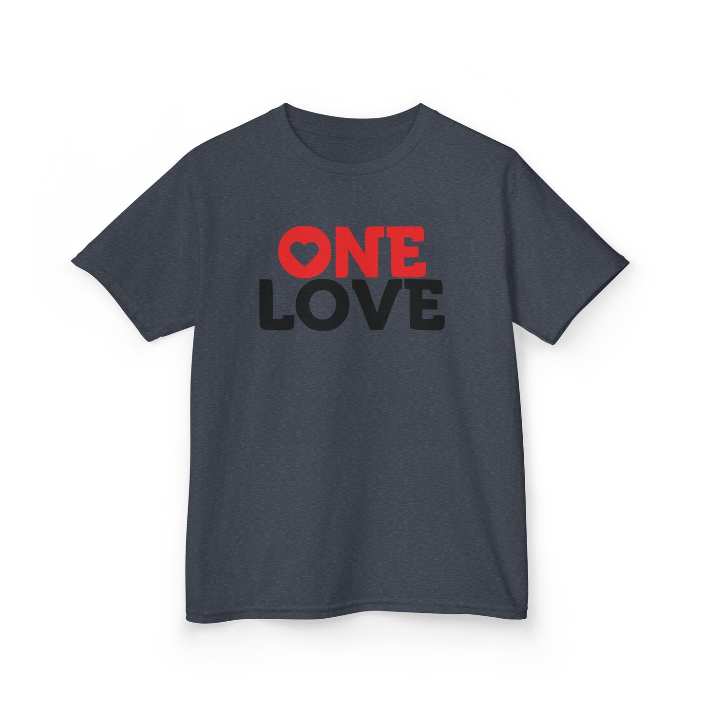 Kids 'One Love' Heavy Cotton Tee - Fun & Colorful Kids Shirt