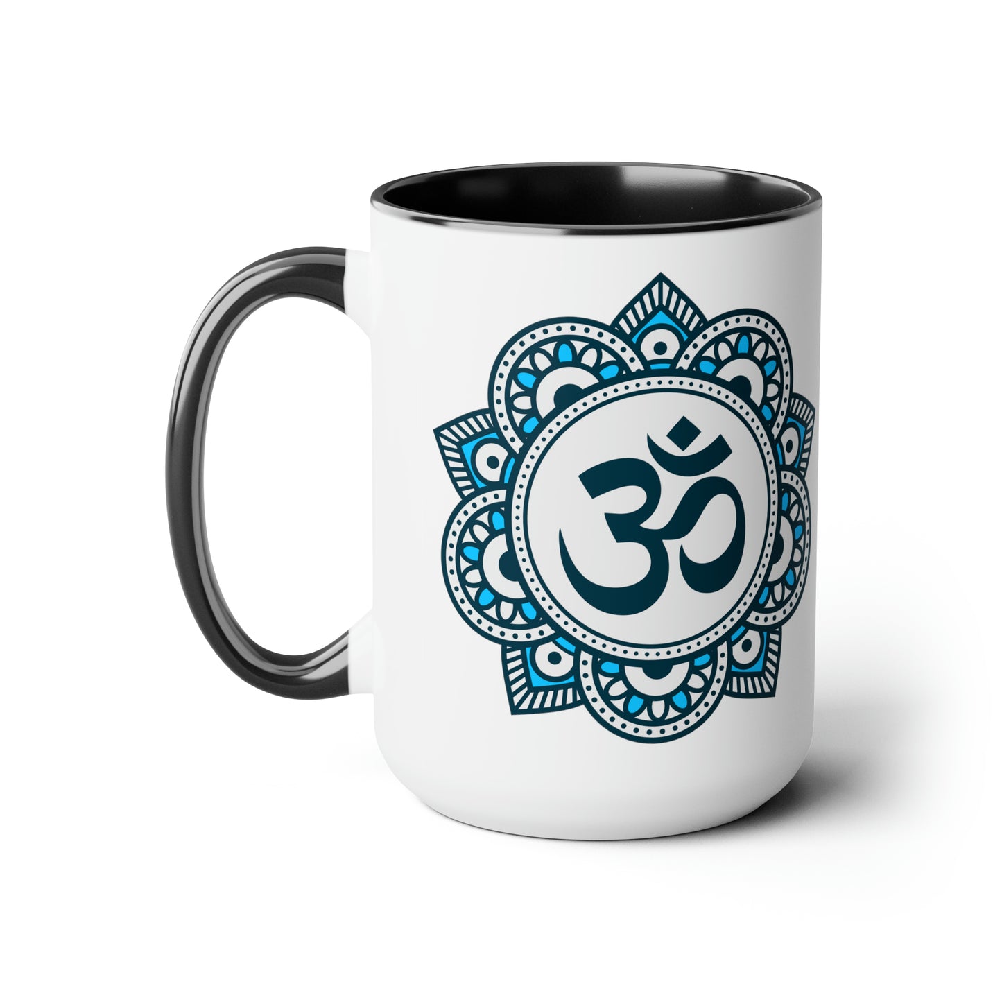 Morning Meditation Two-Tone Coffee Mugs, 15oz