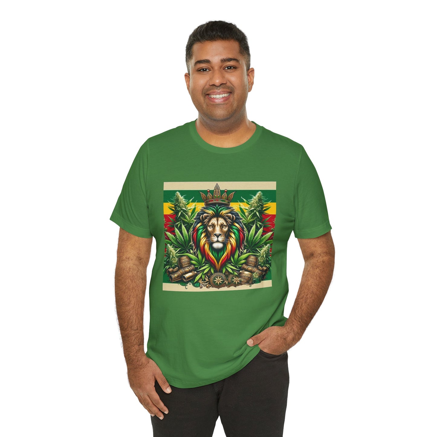 Rasta Lion Crown Unisex Jersey Short Sleeve Tee