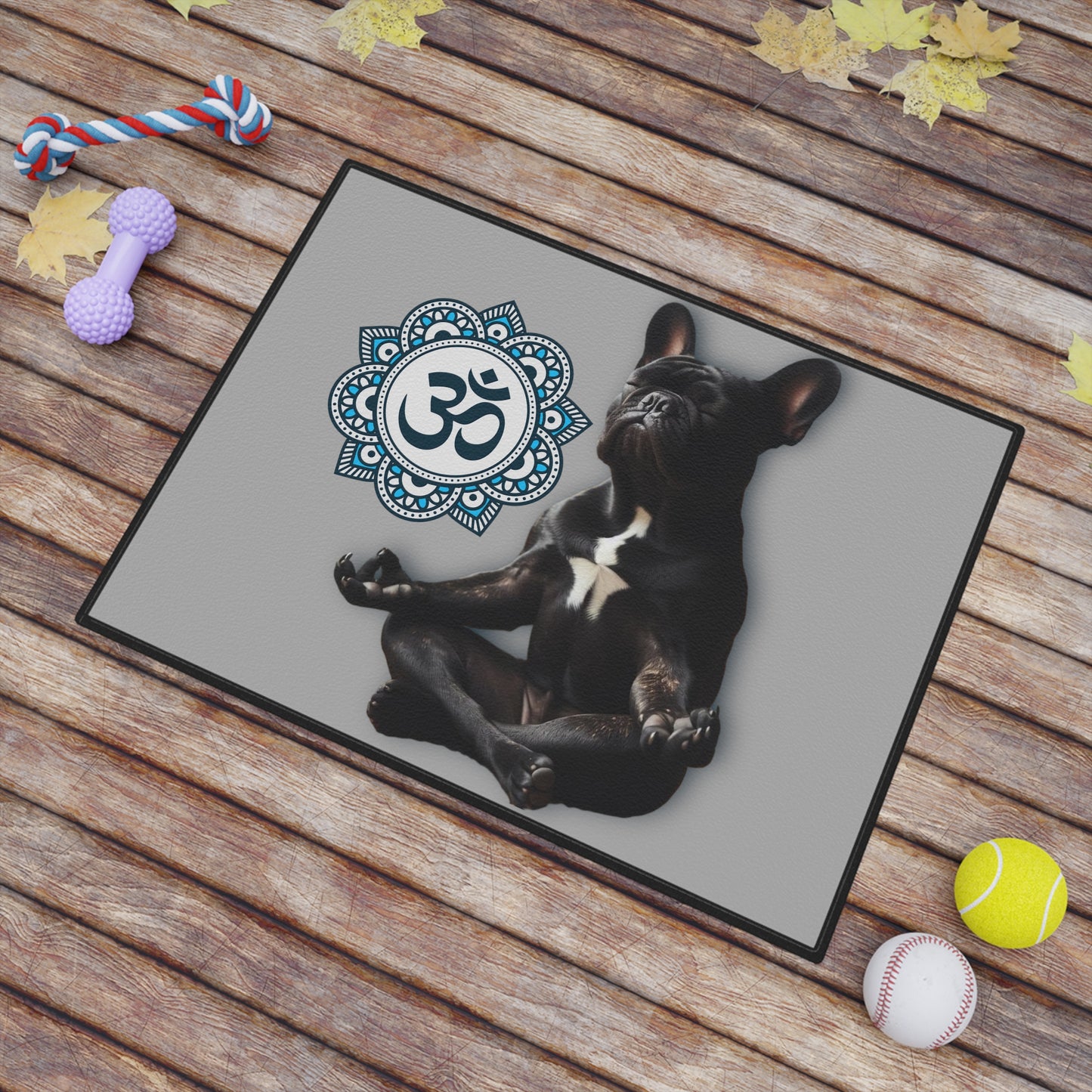 Meditation Frenchie Pet Mat (18" x 24")