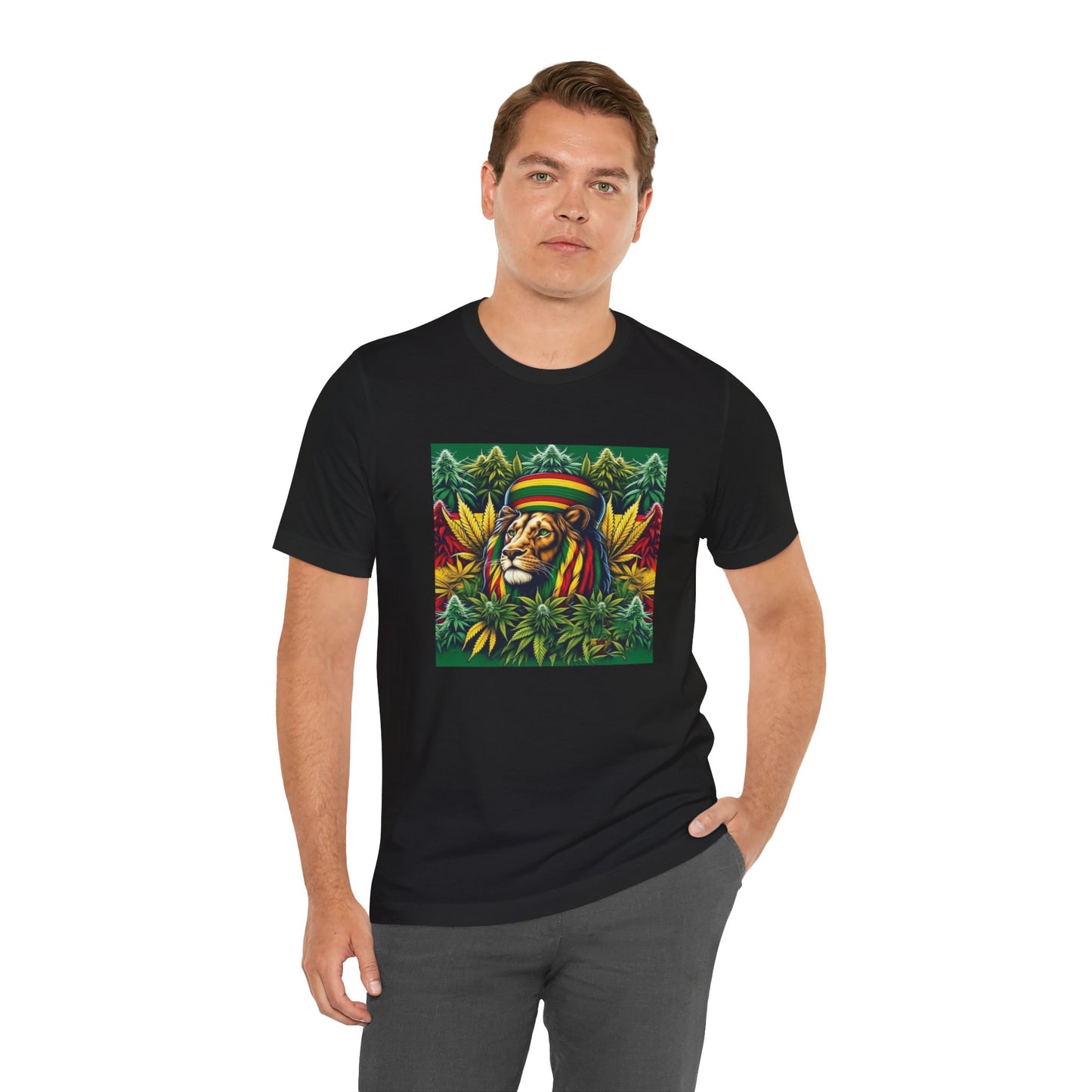 Rasta Lion Unisex Jersey Short Sleeve Tee