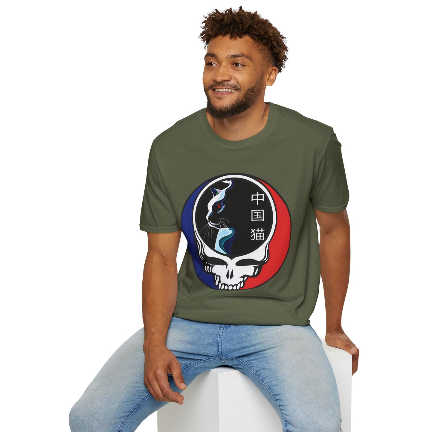 China Cat Sunflower Unisex Softstyle T-Shirt