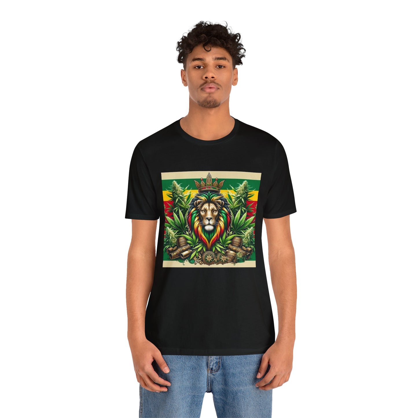 Rasta Lion Crown Unisex Jersey Short Sleeve Tee