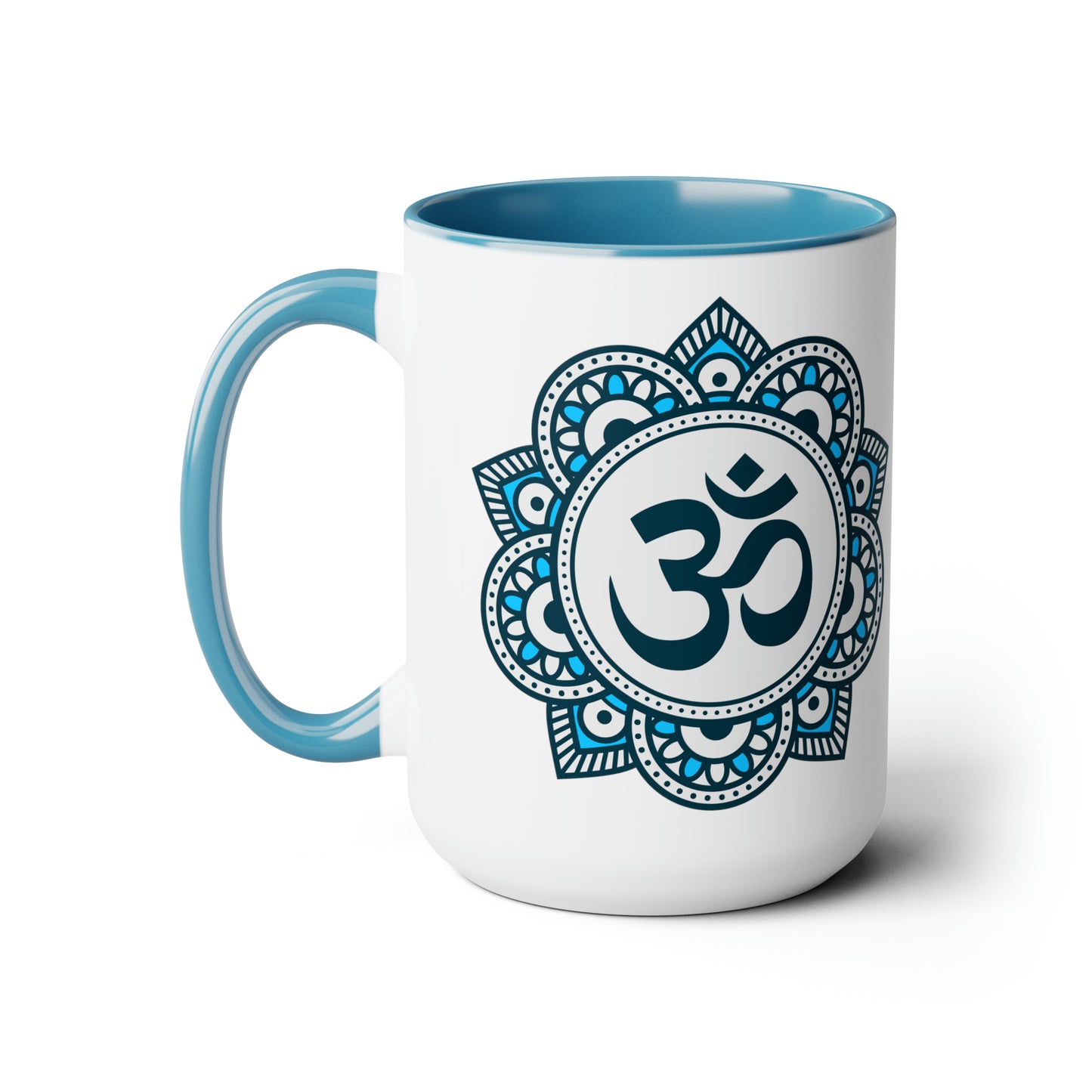 Morning Meditation Two-Tone Coffee Mugs, 15oz