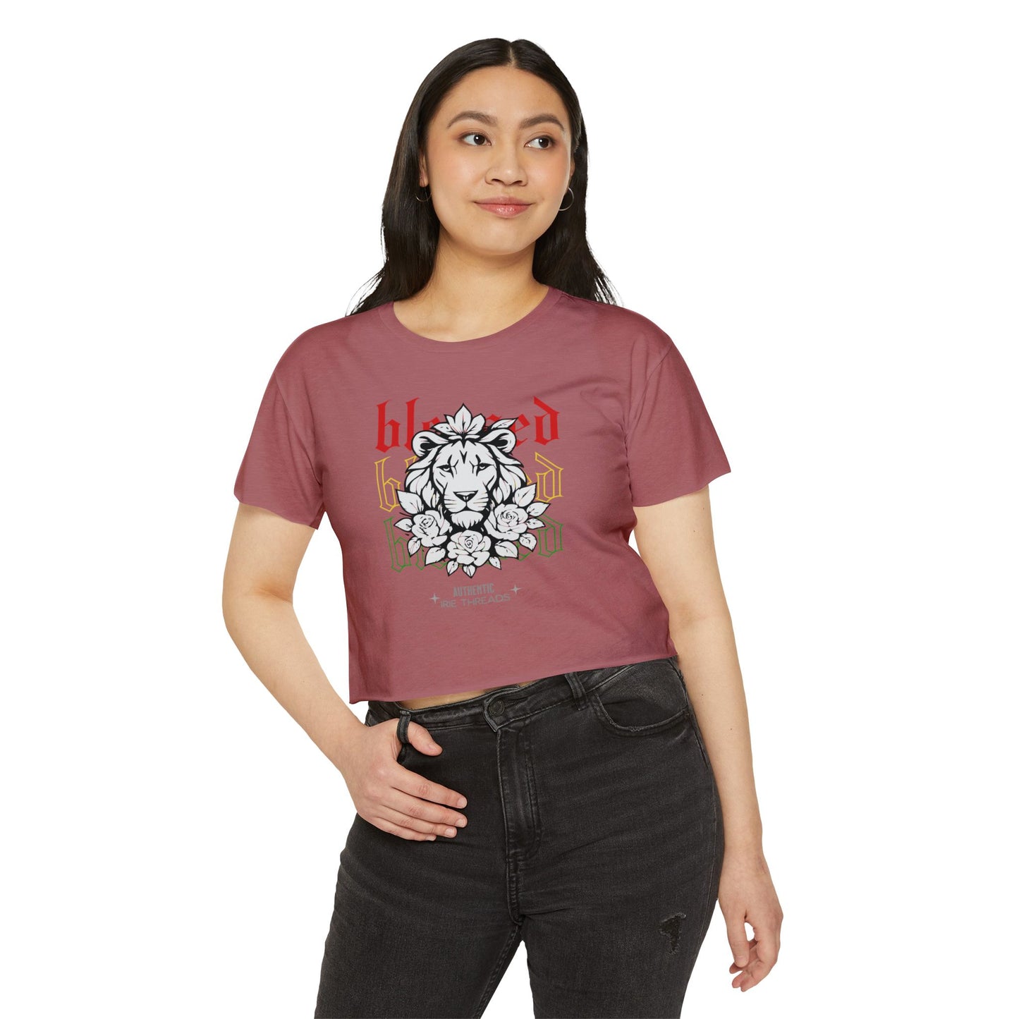 Blessed Lion Festival Crop Top - Women's Summer Tee