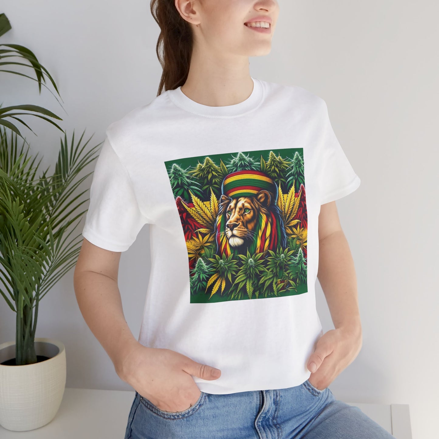 Rasta Lion Unisex Jersey Short Sleeve Tee