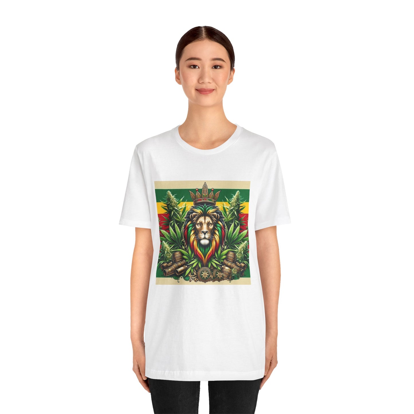 Rasta Lion Crown Unisex Jersey Short Sleeve Tee
