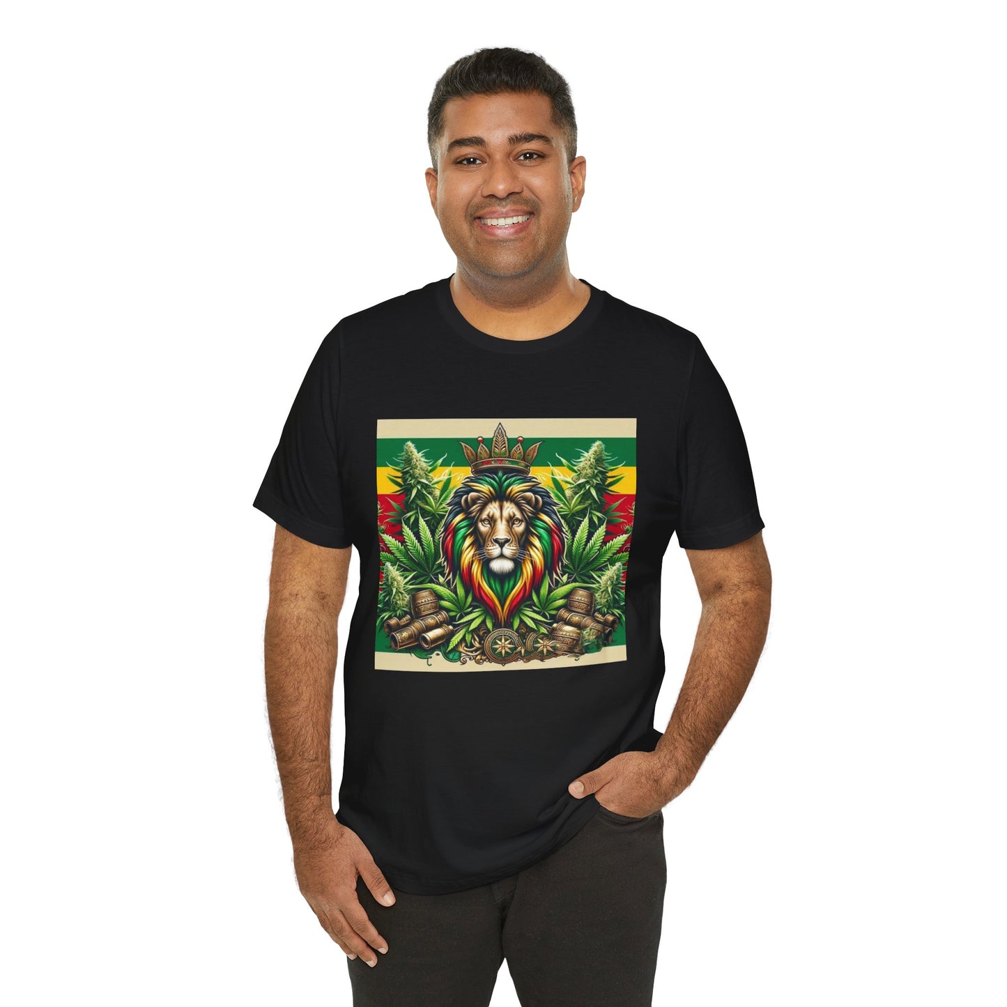 Rasta Lion Crown Unisex Jersey Short Sleeve Tee