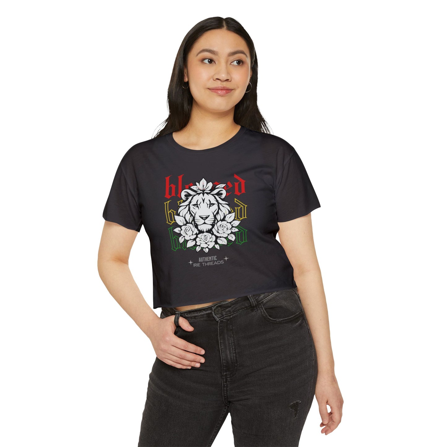 Blessed Lion Festival Crop Top - Women's Summer Tee