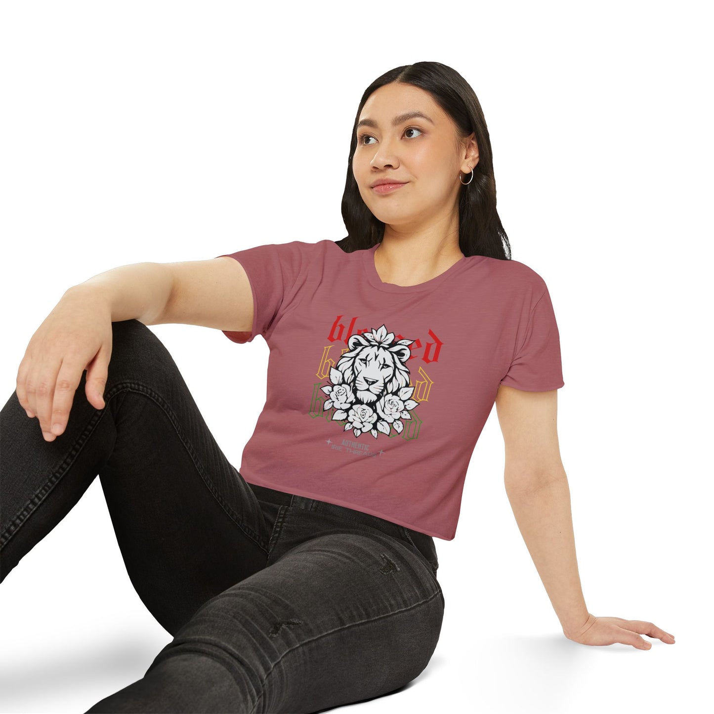 Blessed Lion Festival Crop Top - Women's Summer Tee