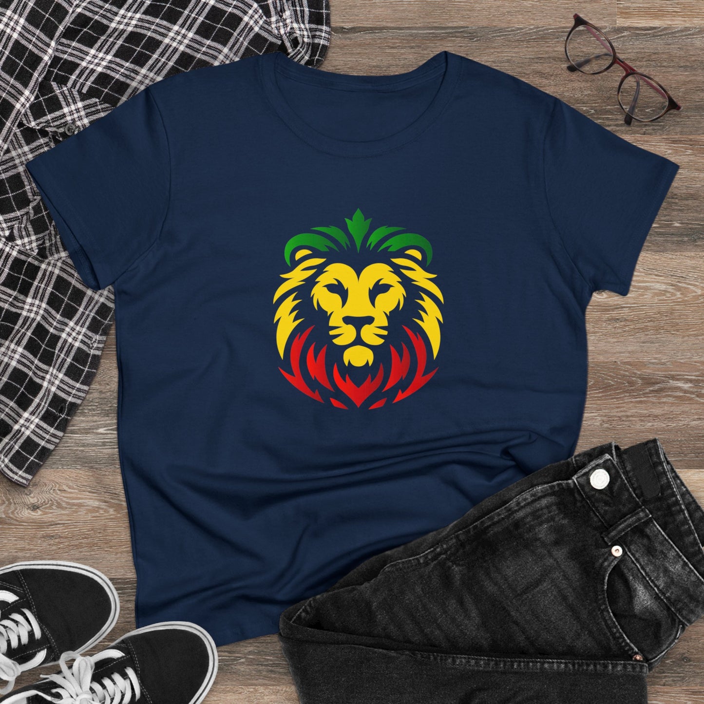 Irie Threads Lion Women's Midweight Cotton Tee