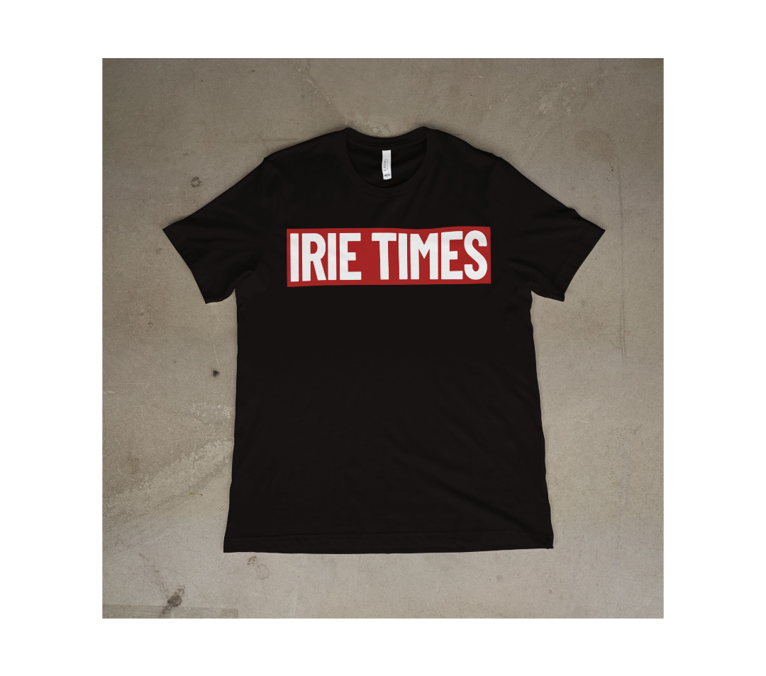 Irie Times Box Logo & Flag Leaf Tees – Black & White