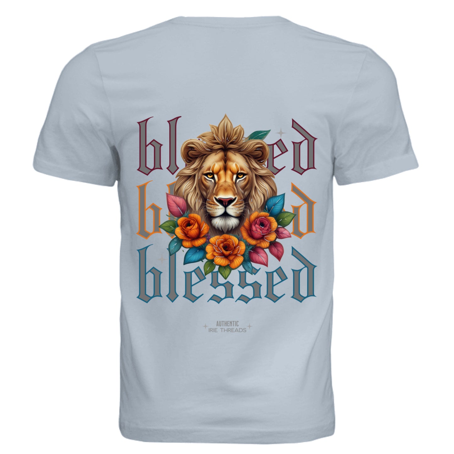 Solid Carolina Blue Triblend - BACK