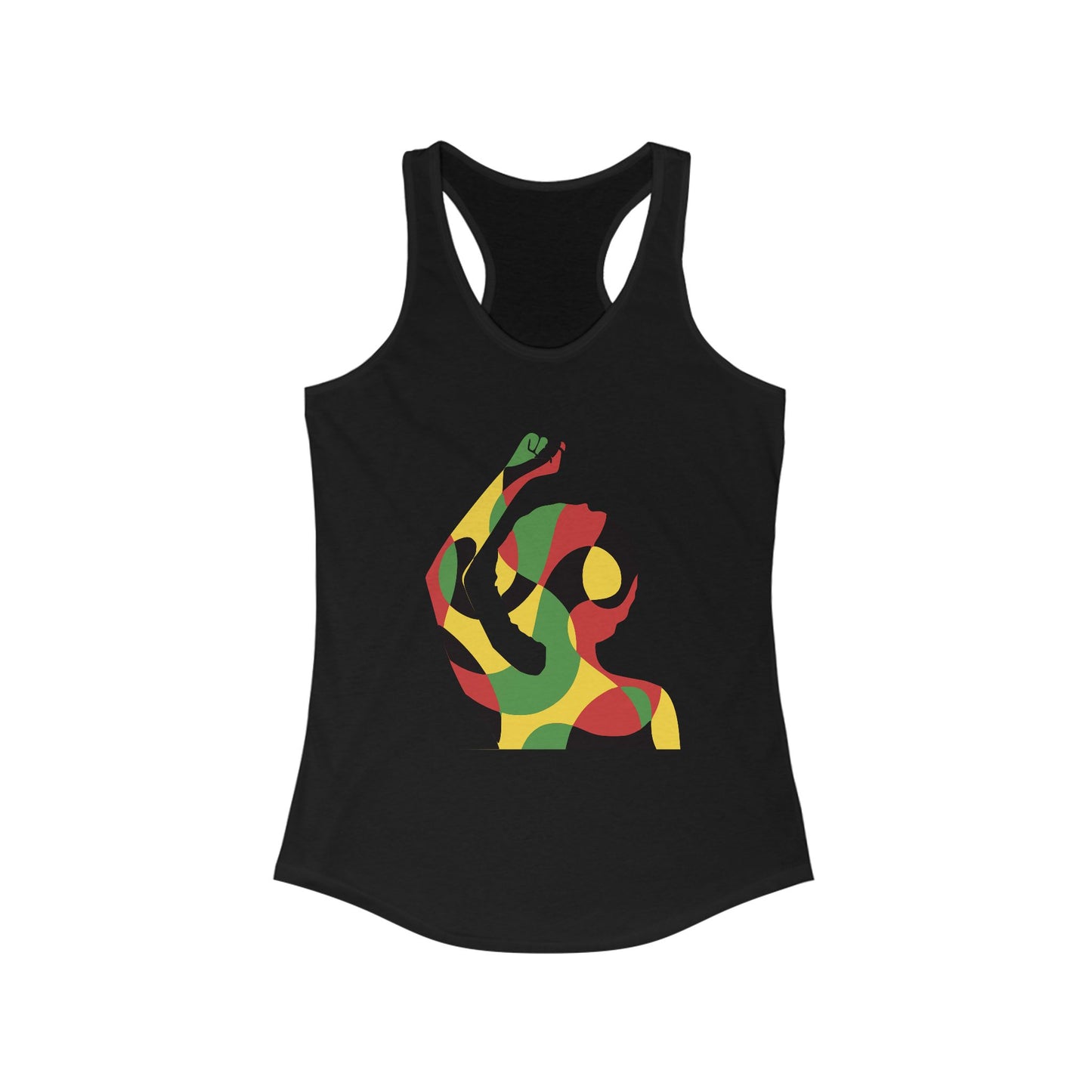 Empowered Women’s Racerback Tank – Bold Abstract Design