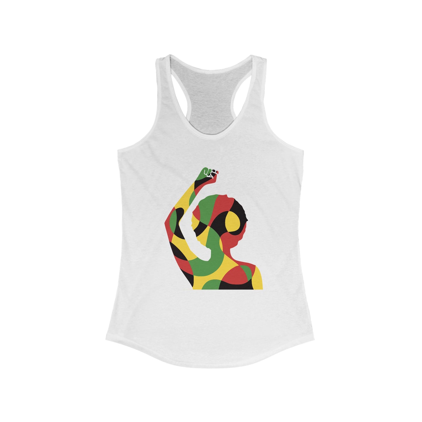Empowered Women’s Racerback Tank – Bold Abstract Design