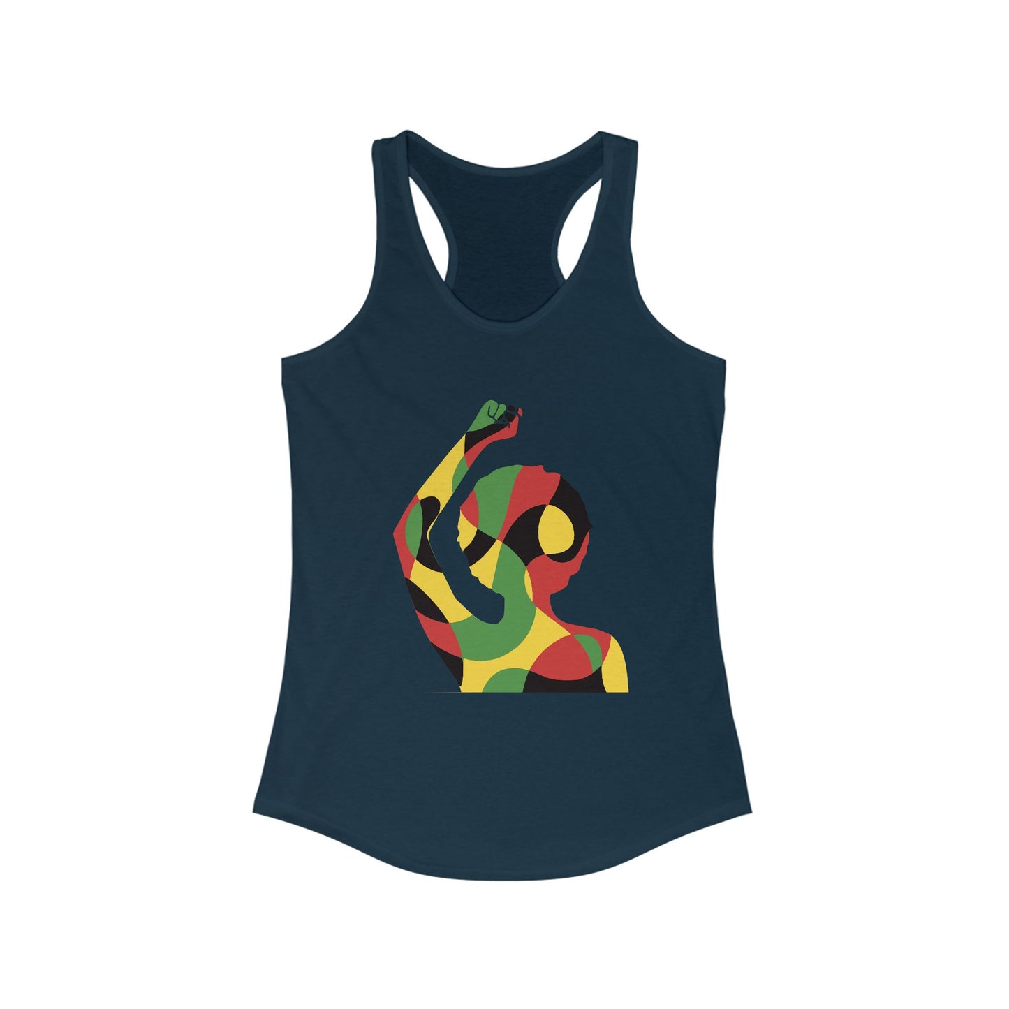 Empowered Women’s Racerback Tank – Bold Abstract Design
