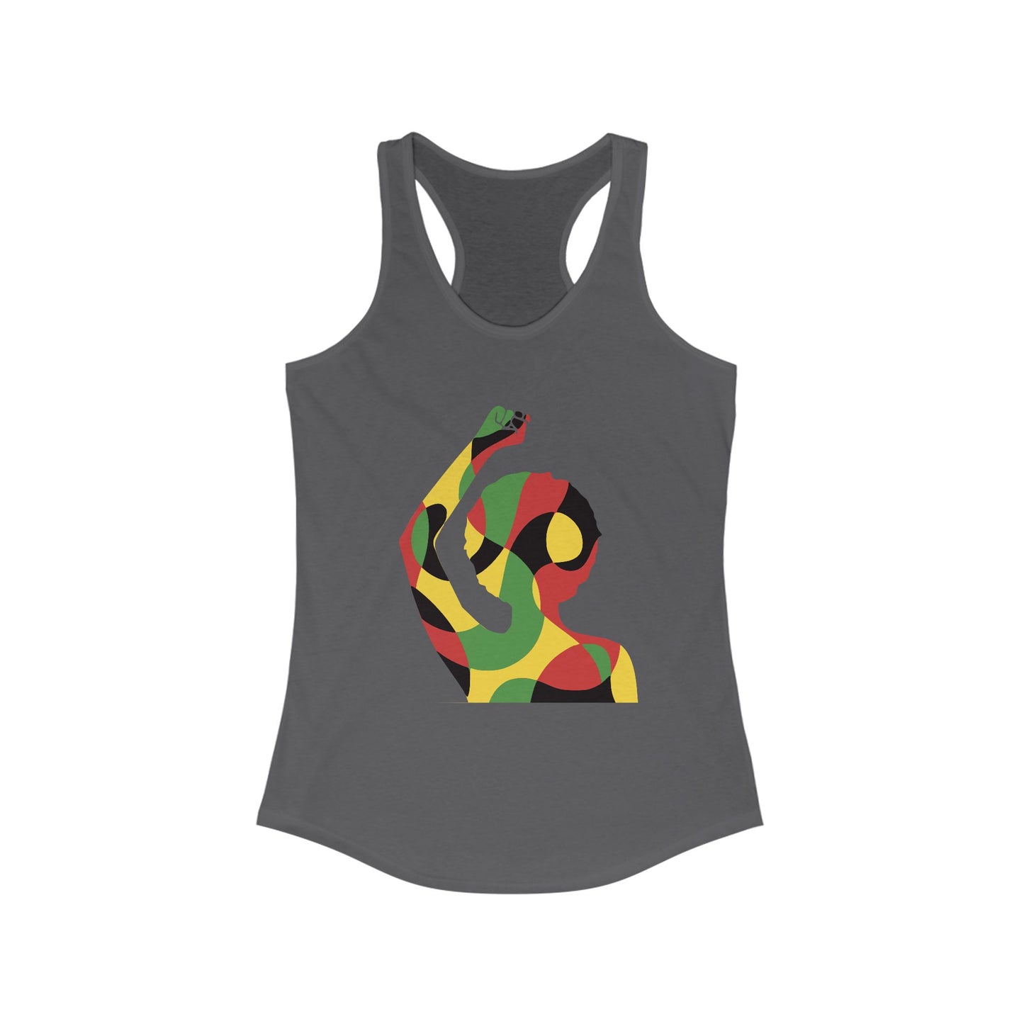 Empowered Women’s Racerback Tank – Bold Abstract Design