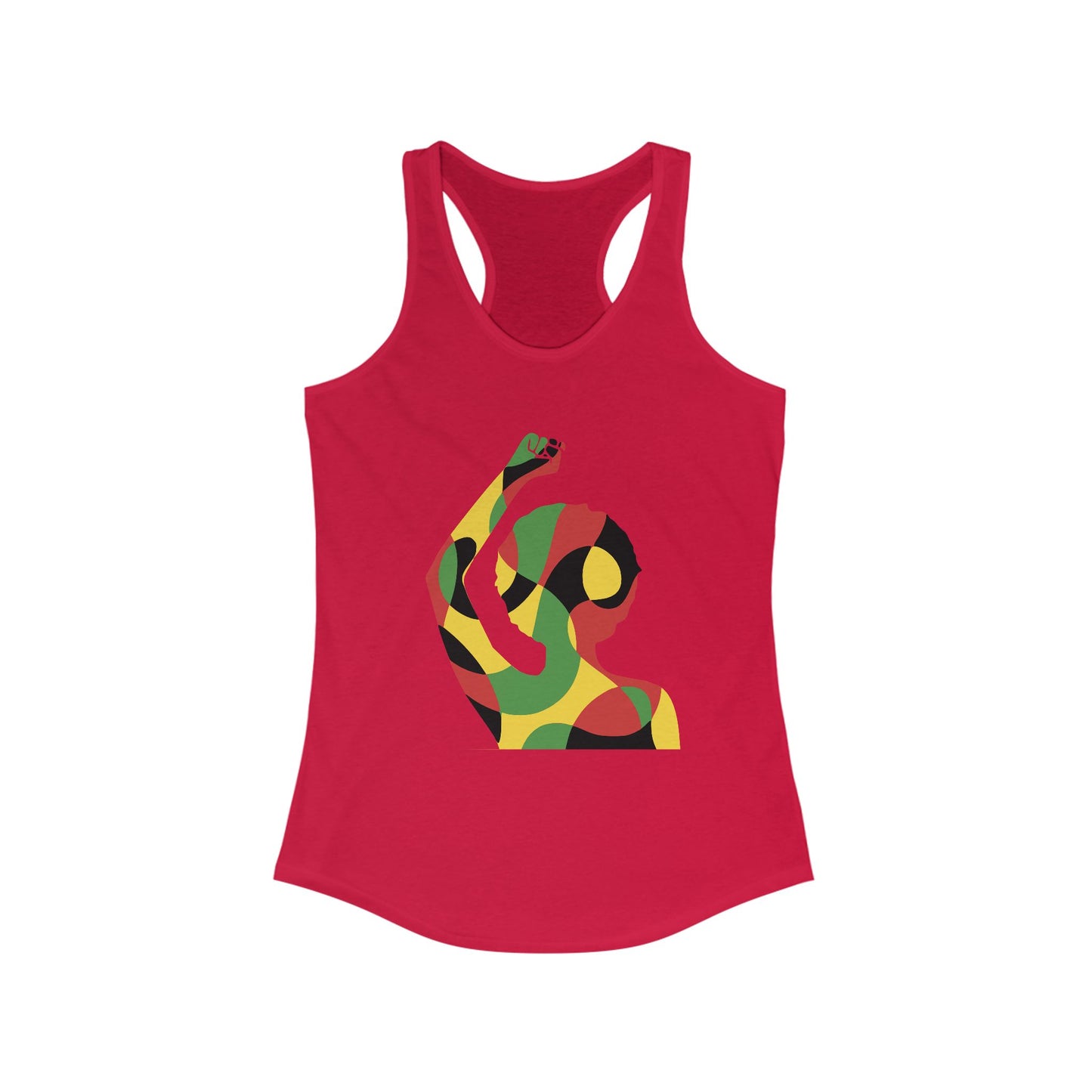 Empowered Women’s Racerback Tank – Bold Abstract Design