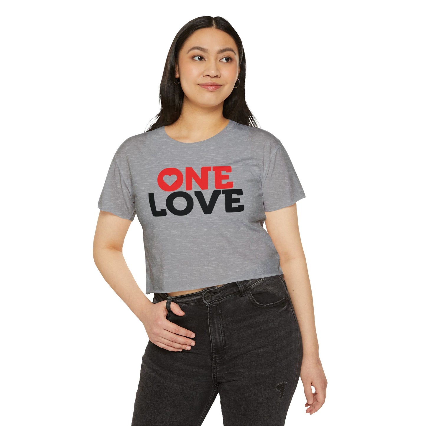 One Love Women's Festival Crop Top - Casual Summer Tee
