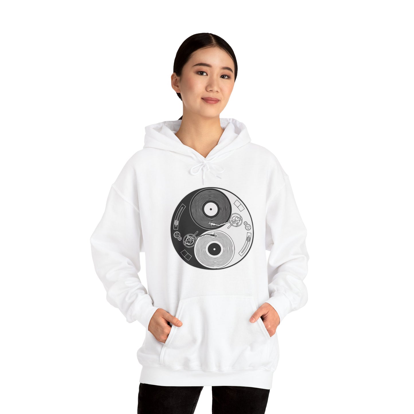 Ying Yang LP Unisex Heavy Hooded Sweatshirt