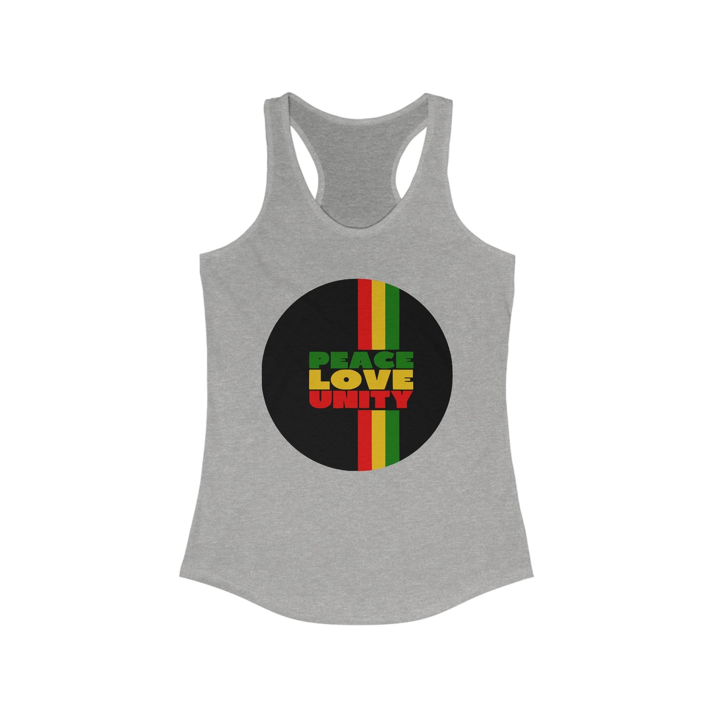 Women's Racerback Tank - 'Peace Love Unity' Design