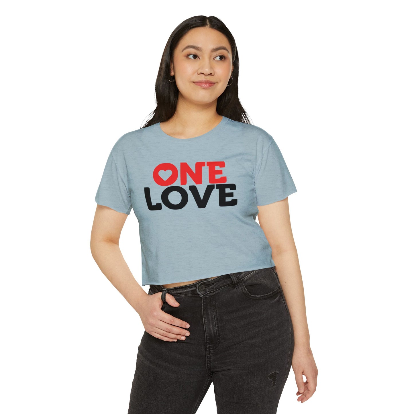 One Love Women's Festival Crop Top - Casual Summer Tee