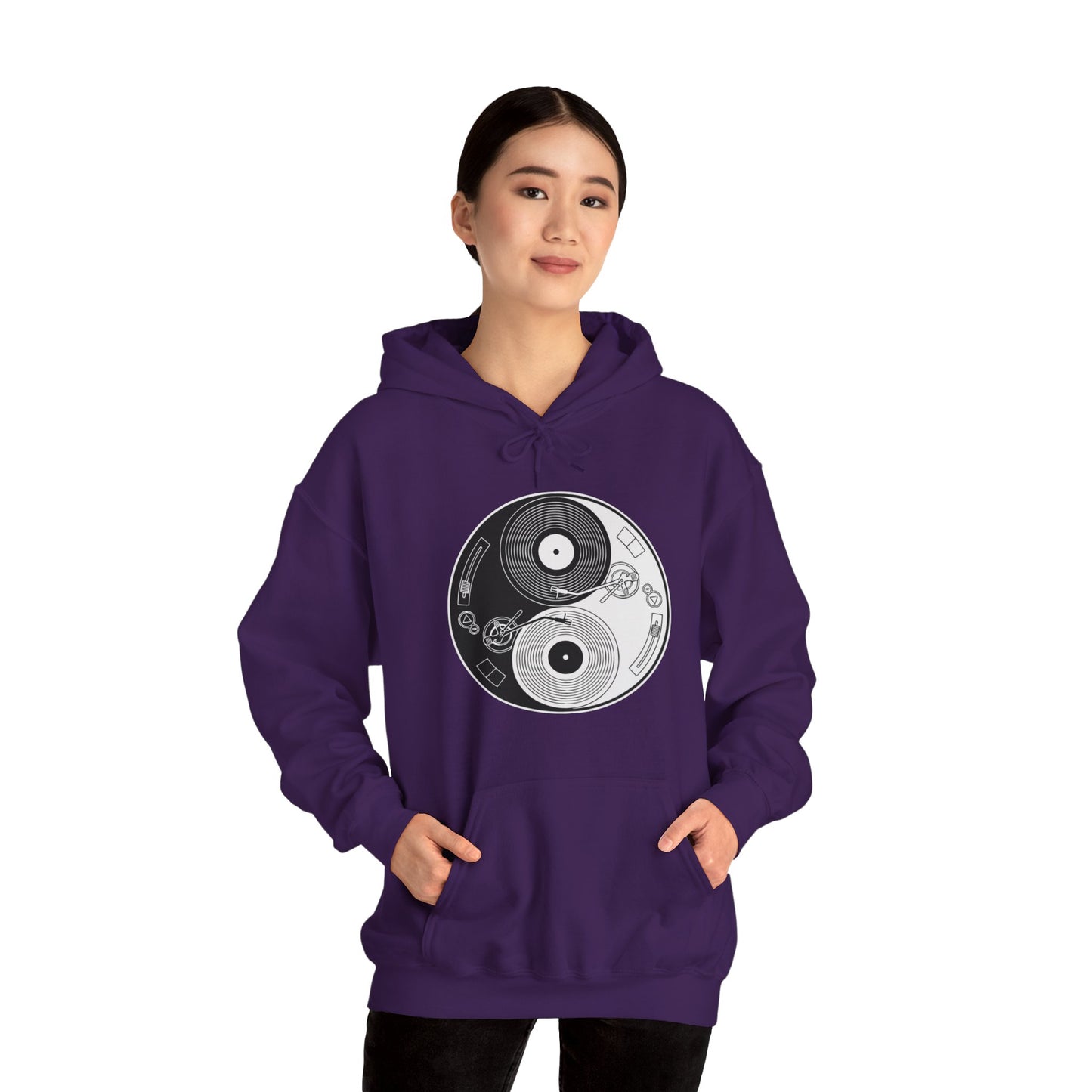 Ying Yang LP Unisex Heavy Hooded Sweatshirt