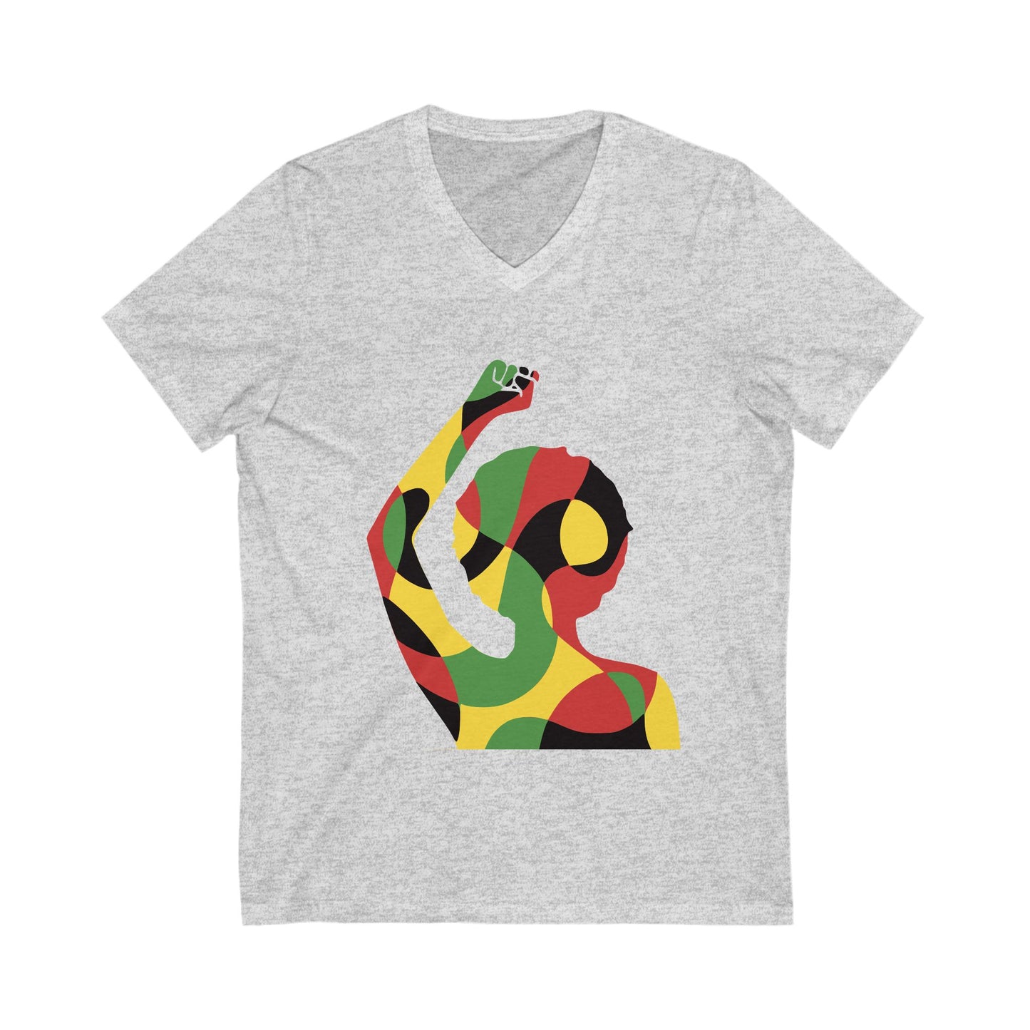 Empowerment V-Neck Tee - Unisex Jersey Tee with Bold Colorful Design