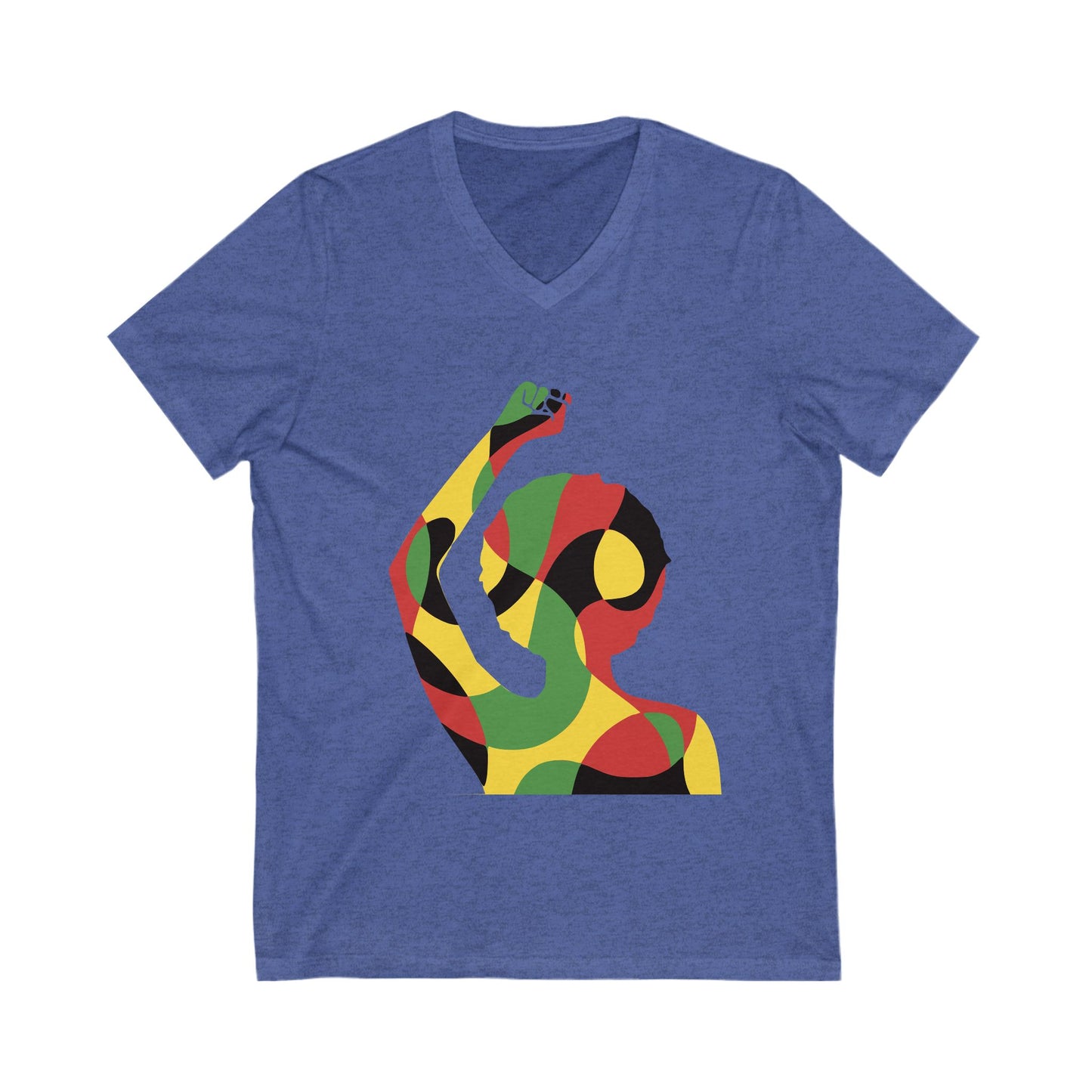 Empowerment V-Neck Tee - Unisex Jersey Tee with Bold Colorful Design