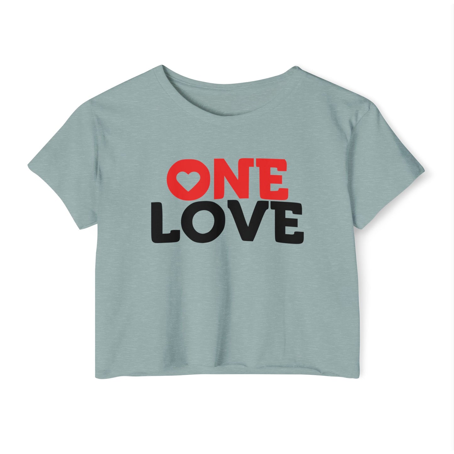 One Love Women's Festival Crop Top - Casual Summer Tee