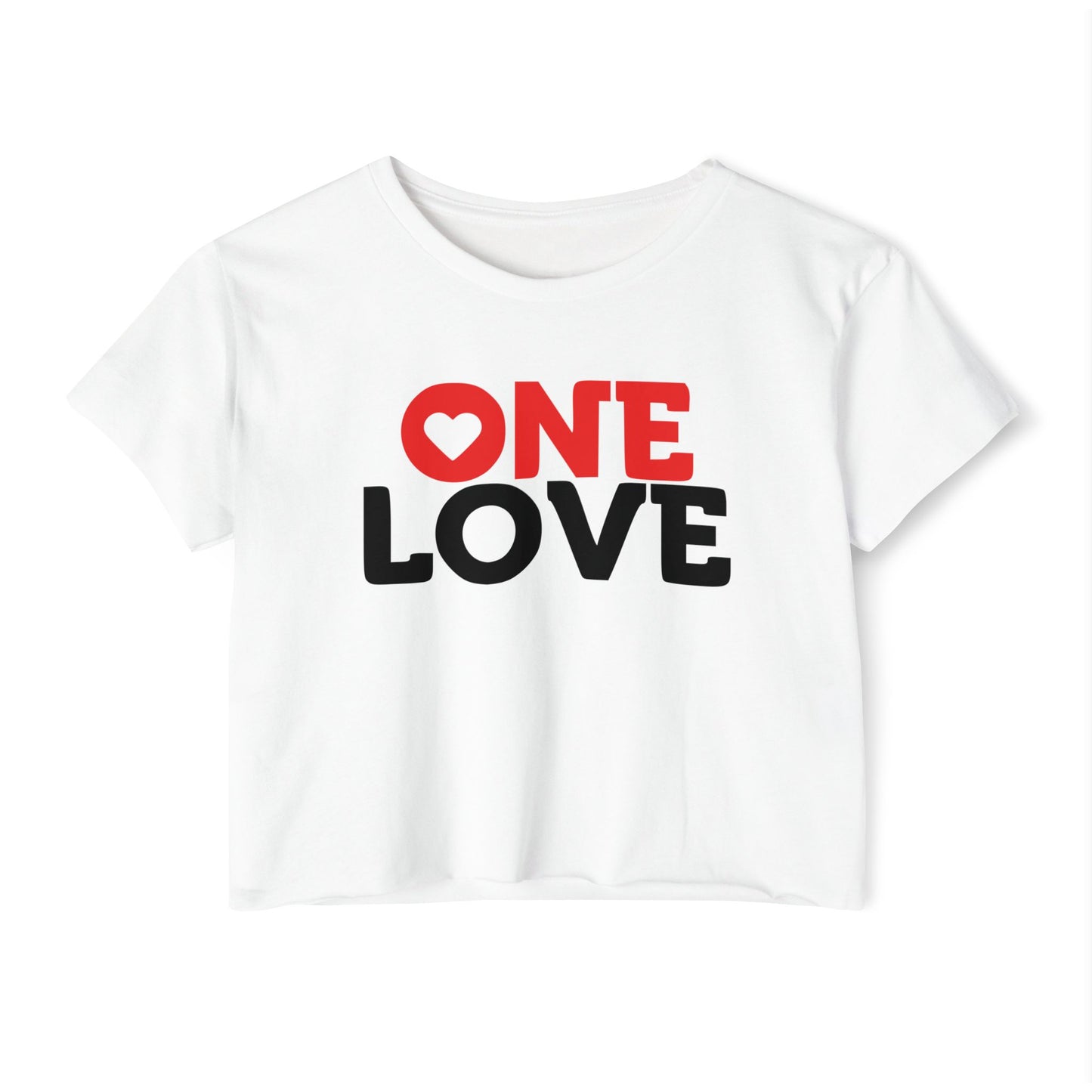 One Love Women's Festival Crop Top - Casual Summer Tee