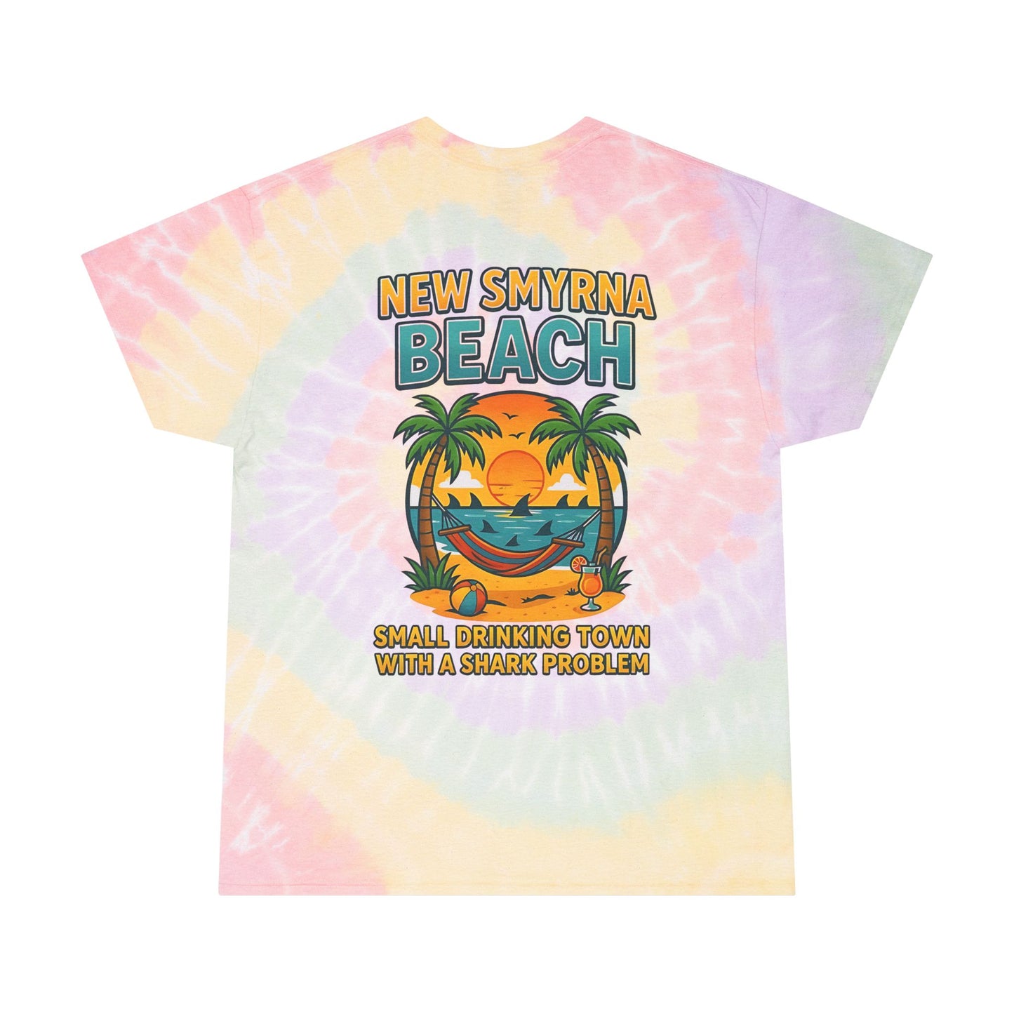 New Smyrna Beach Tie-Dye Tee - Fun Spiral Design, Perfect for Summer Adventures