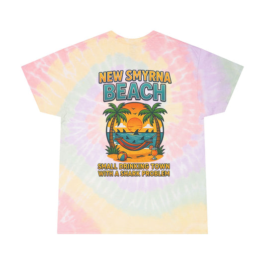 New Smyrna Beach Tie-Dye Tee - Fun Spiral Design, Perfect for Summer Adventures