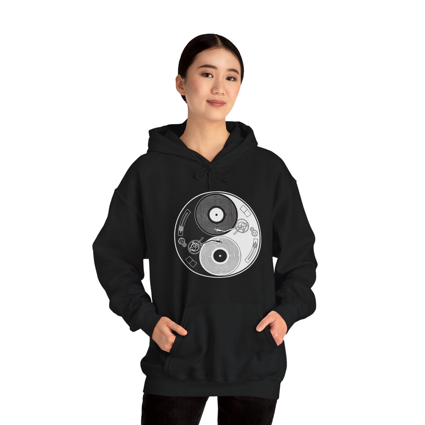 Ying Yang LP Unisex Heavy Hooded Sweatshirt