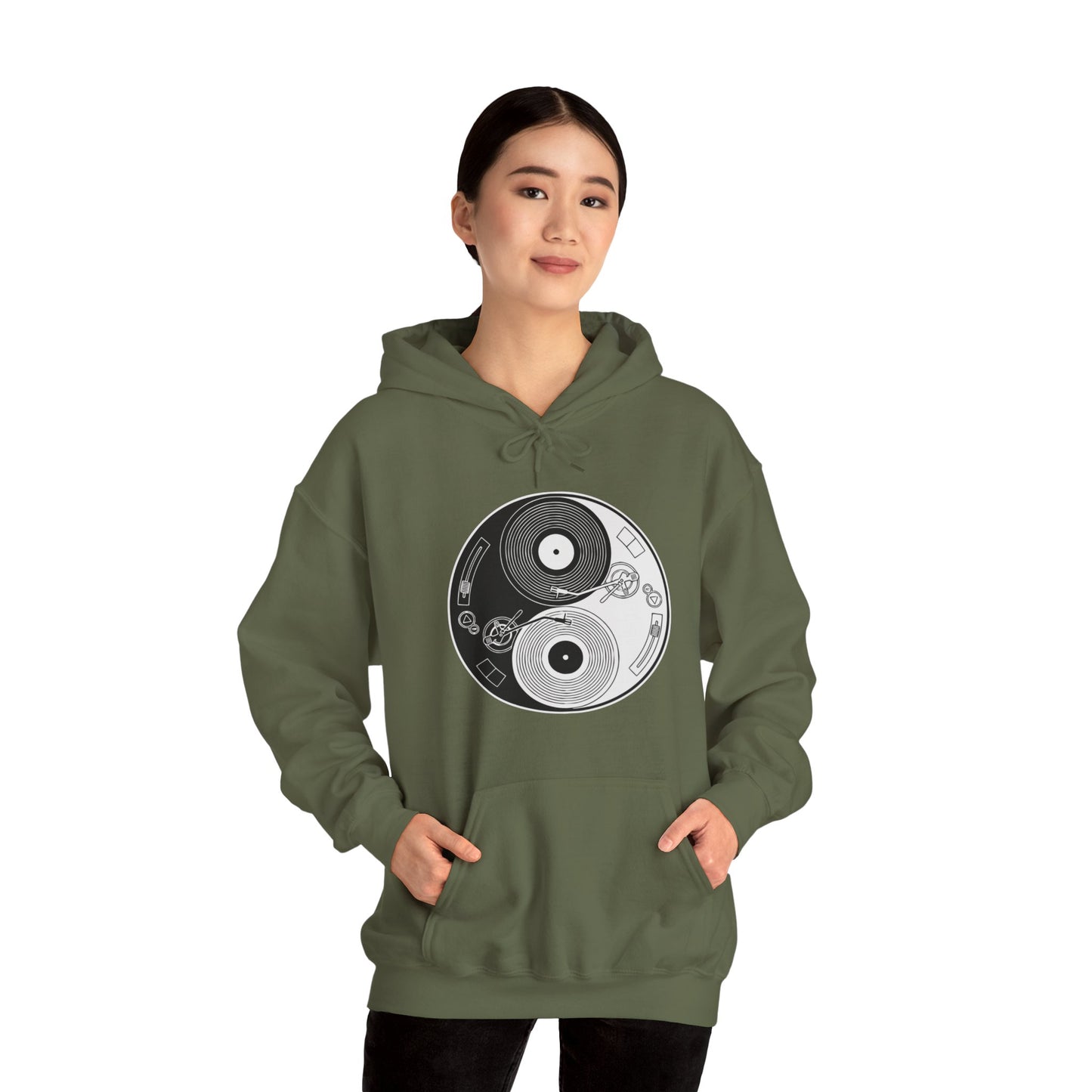 Ying Yang LP Unisex Heavy Hooded Sweatshirt