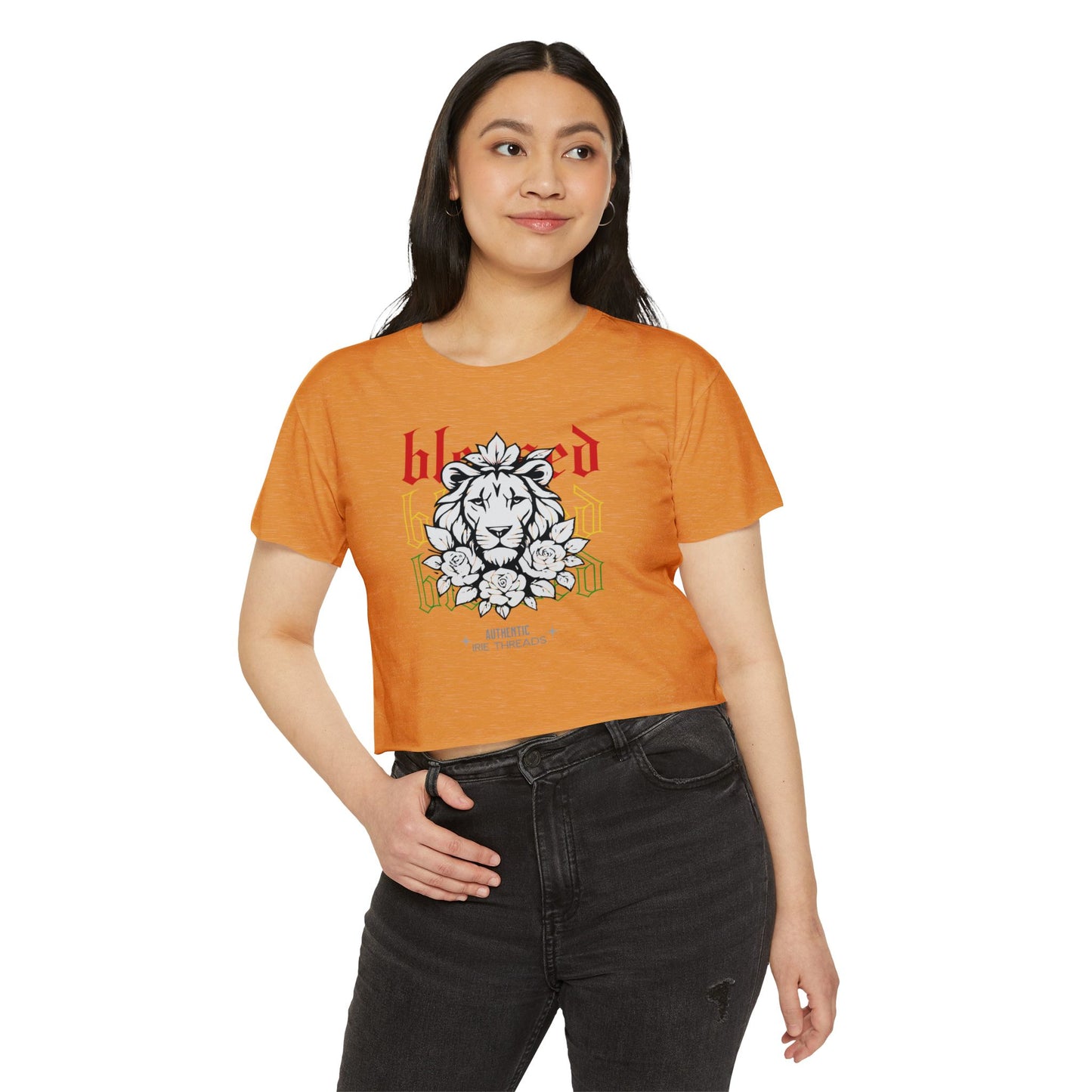 Blessed Lion Festival Crop Top - Women's Summer Tee