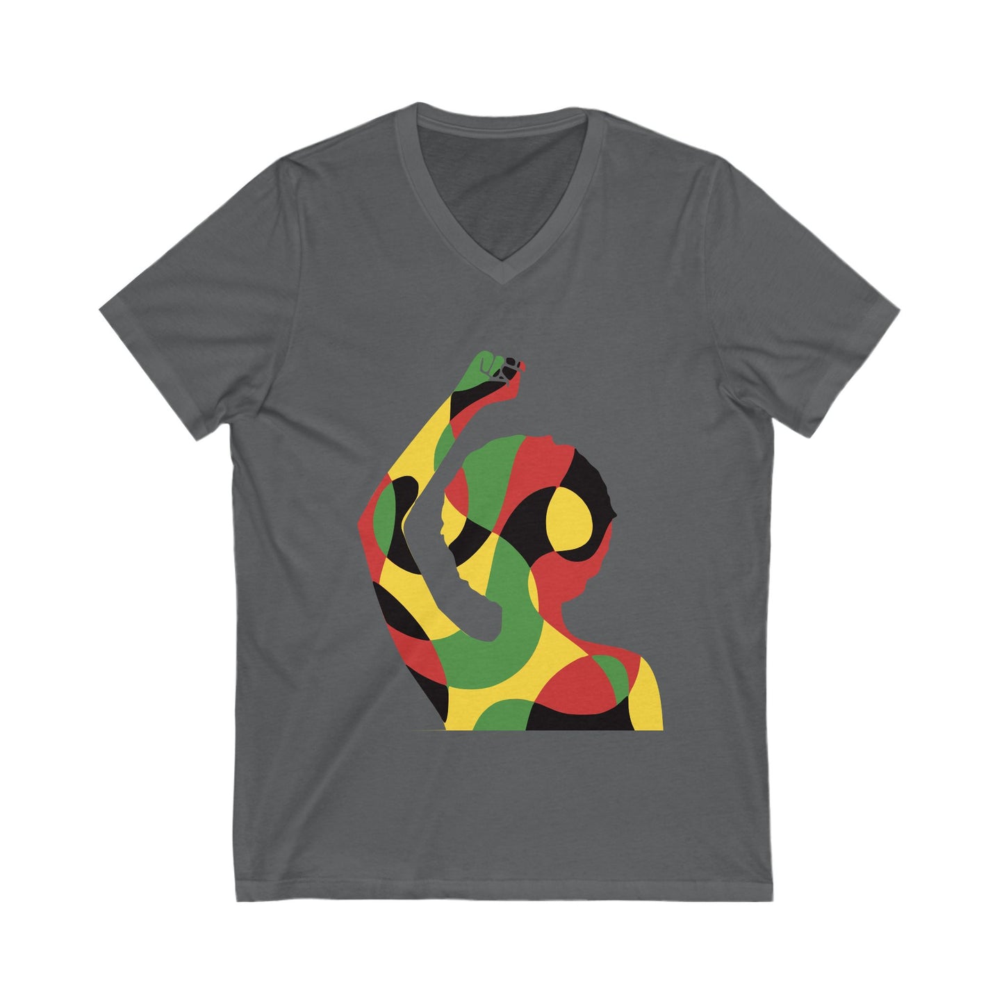 Empowerment V-Neck Tee - Unisex Jersey Tee with Bold Colorful Design