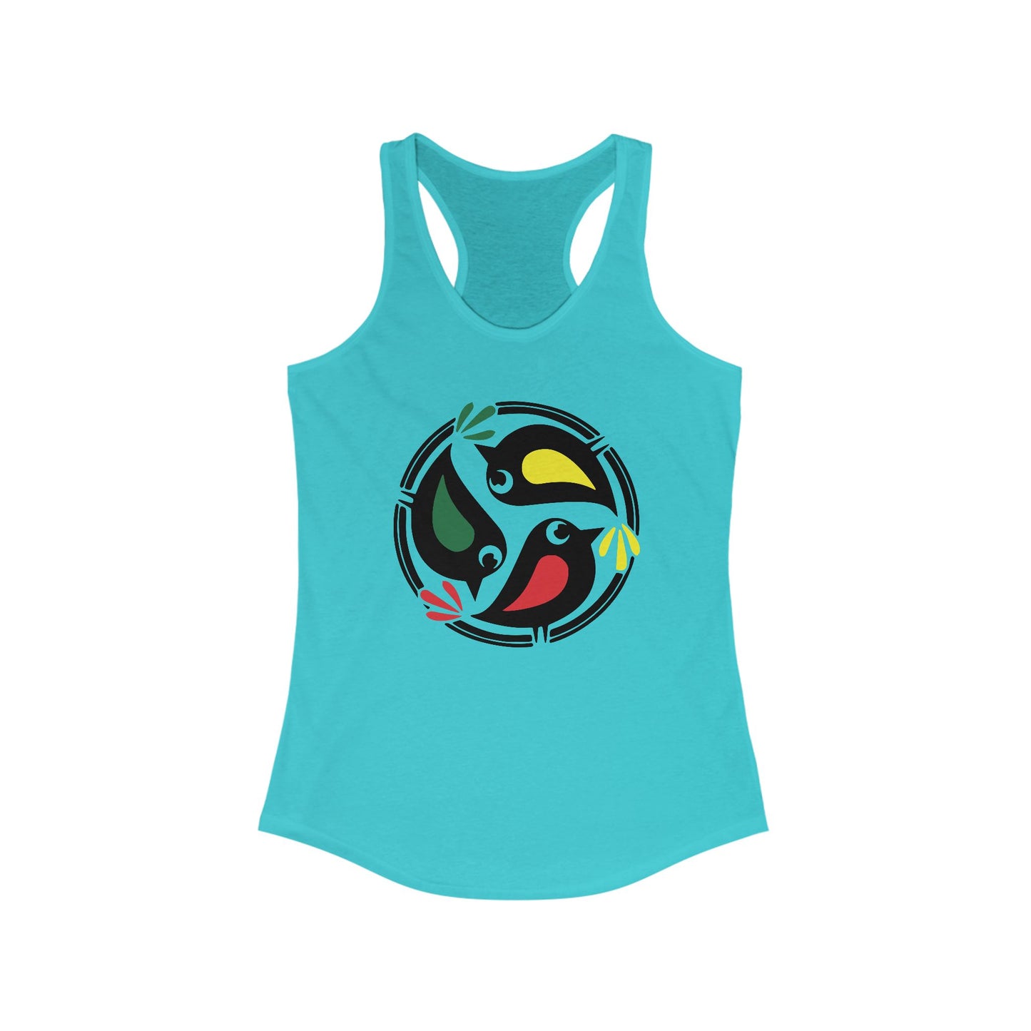 One Love Tropical Birds Women's Racerback Tank Top