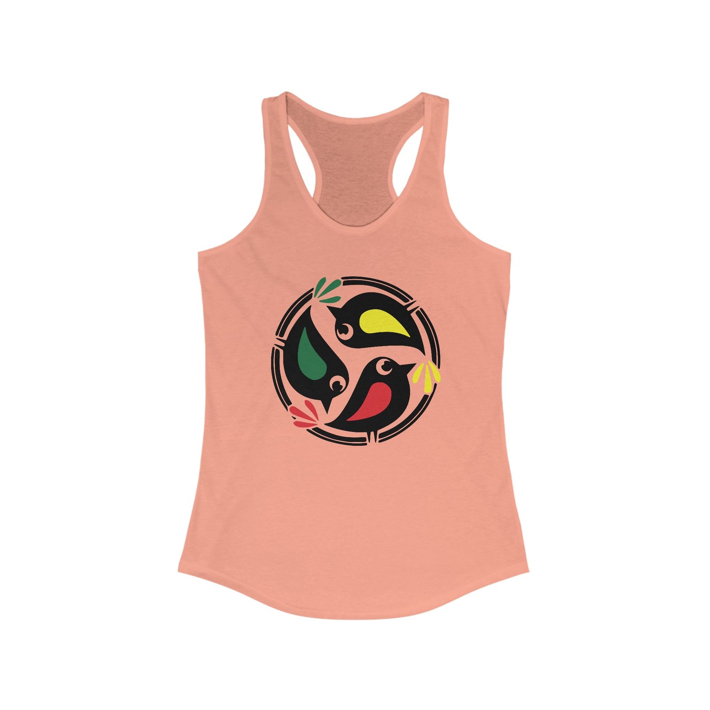 One Love Tropical Birds Women's Racerback Tank Top