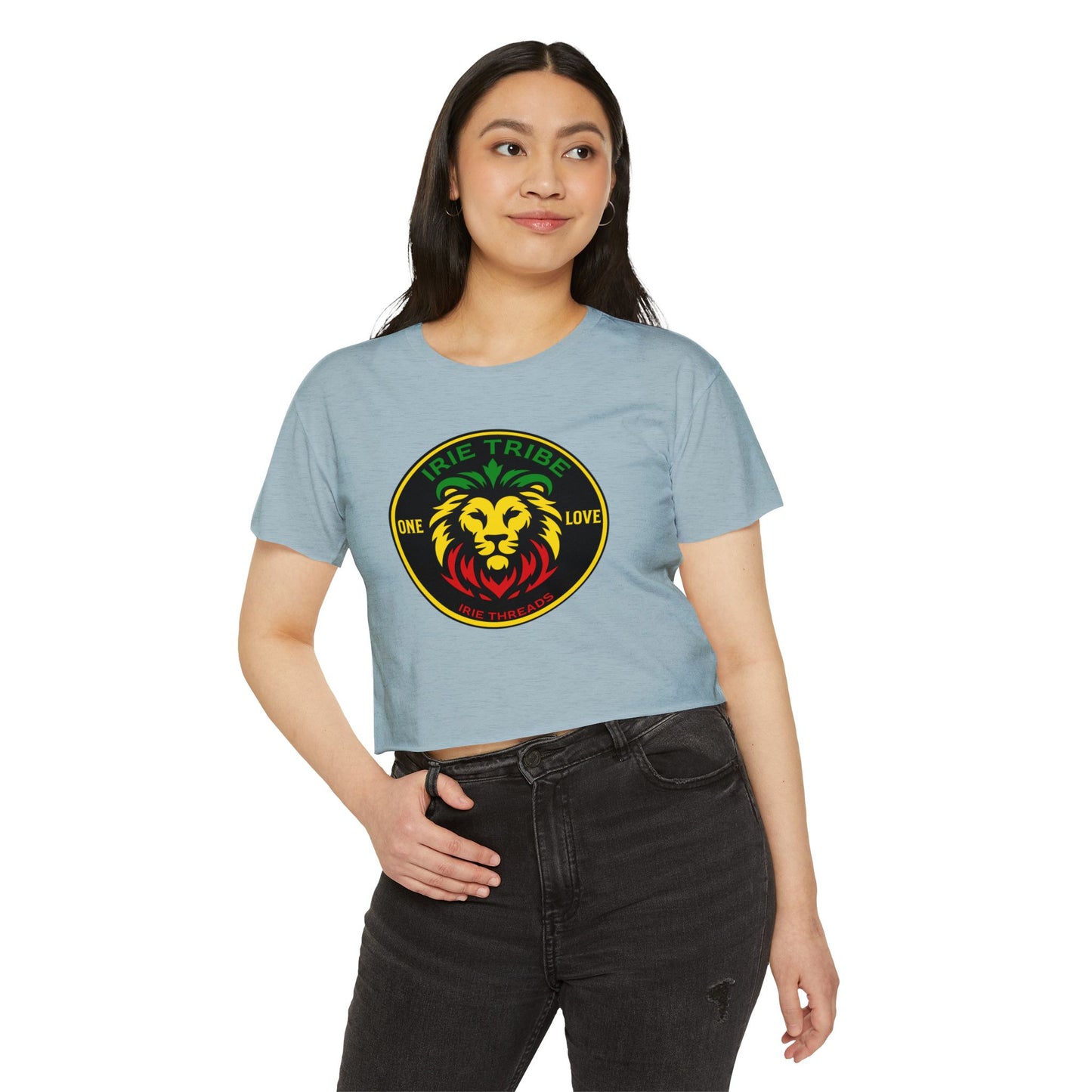 Women's Festival Crop Top - Irie Tribe One Love Design
