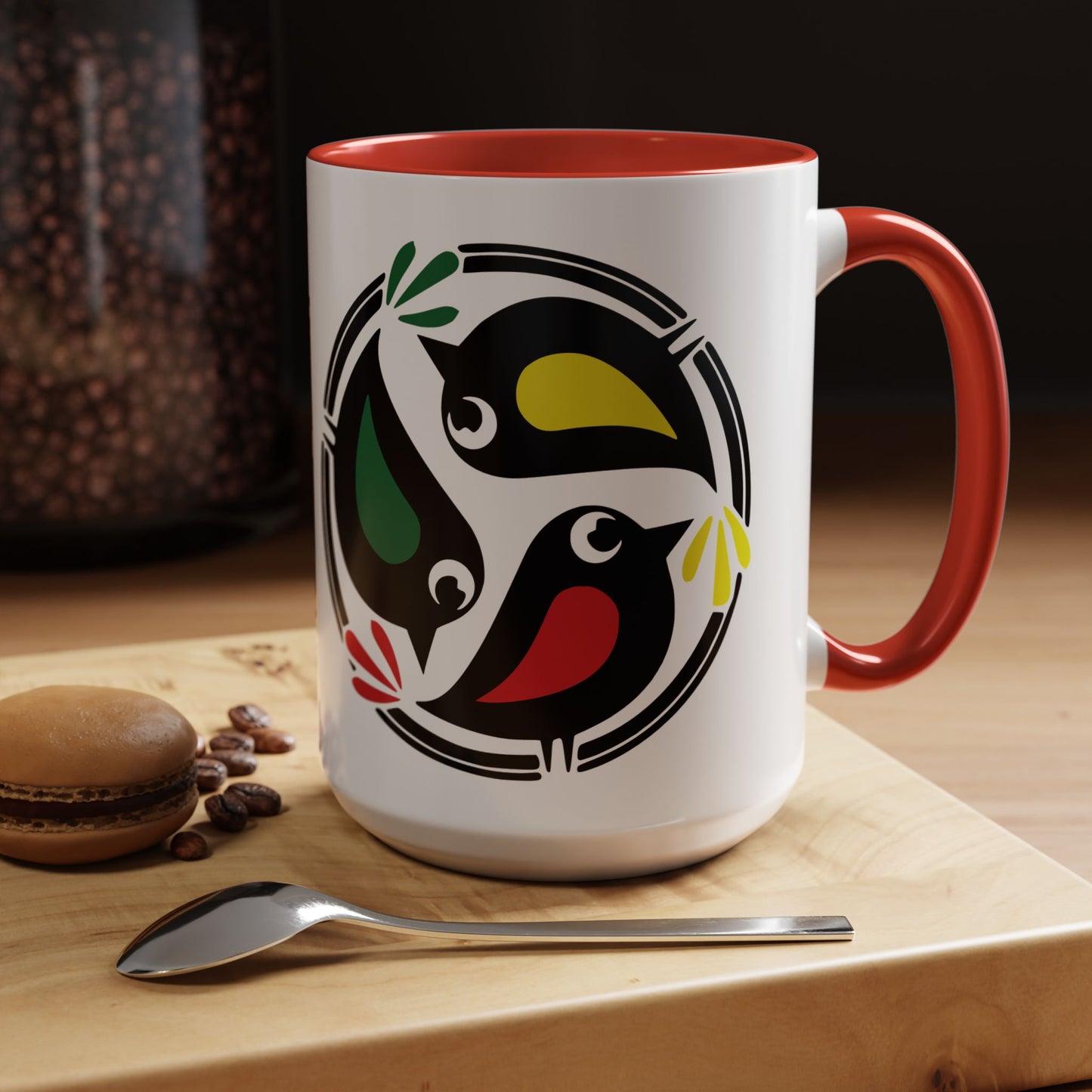 Irie Tribe Accent Coffee Mug - Colorful Bird Design