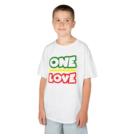 Kids 'One Love' Cotton Tee - Fun and Colorful Kidswear for All Occasions