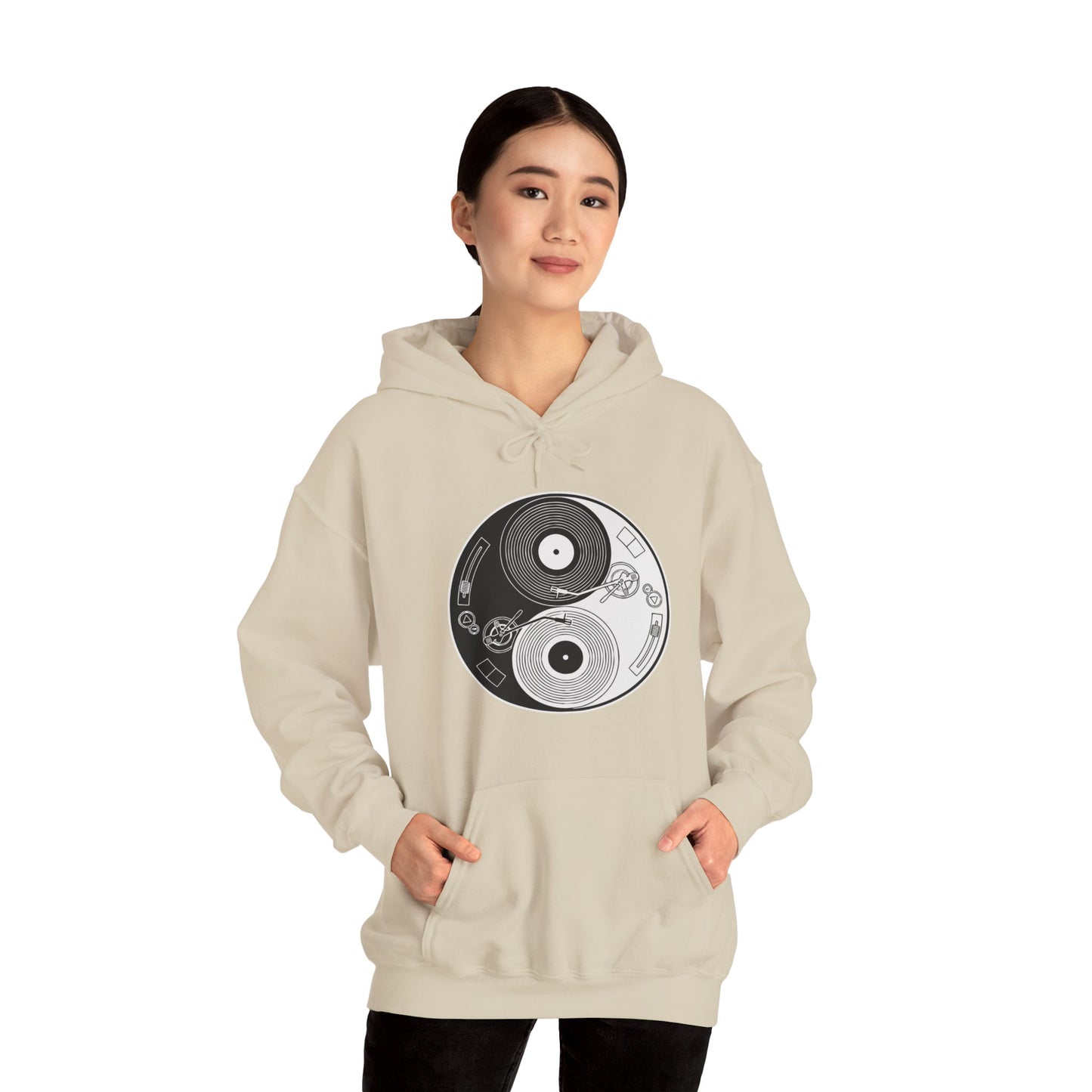 Ying Yang LP Unisex Heavy Hooded Sweatshirt