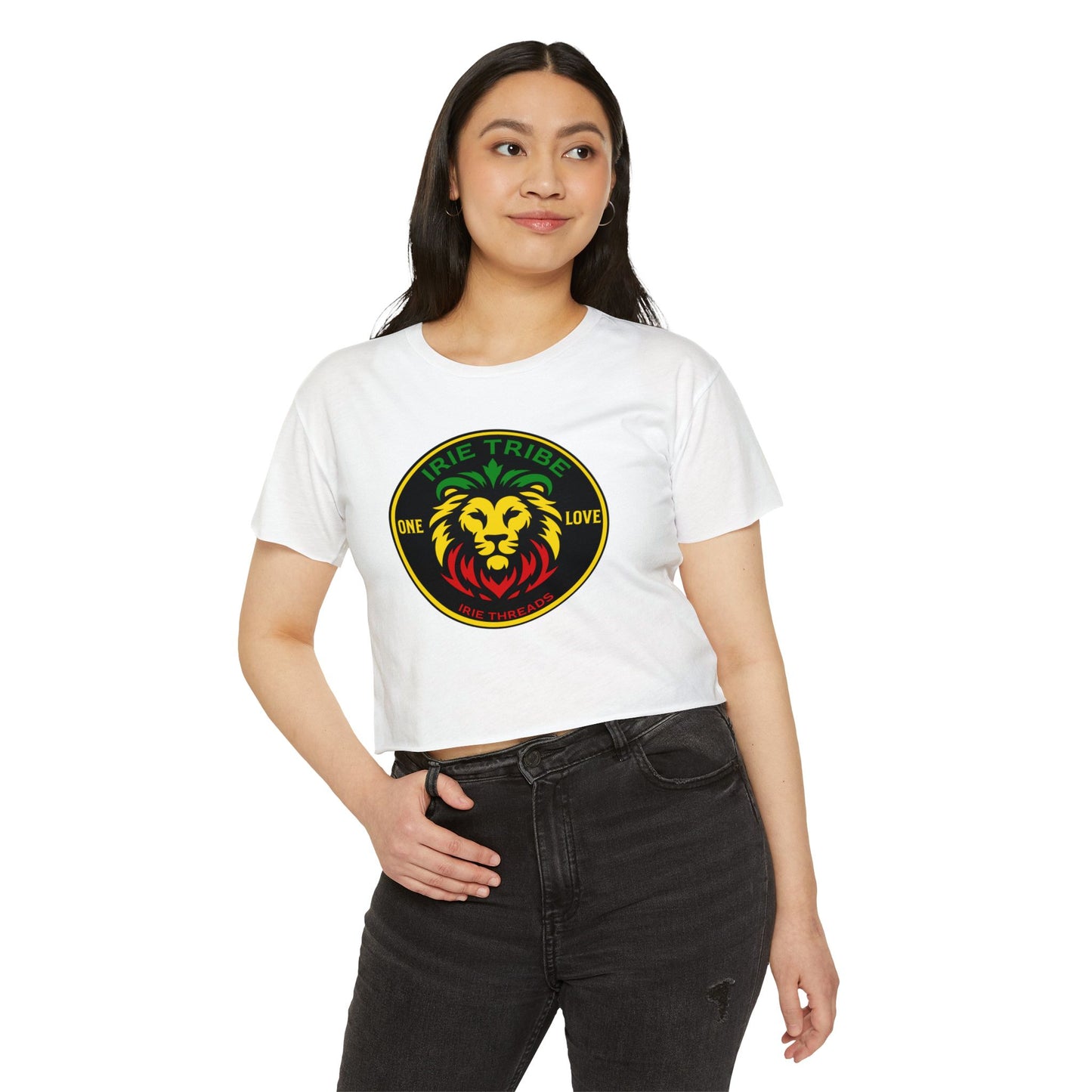 Women's Festival Crop Top - Irie Tribe One Love Design