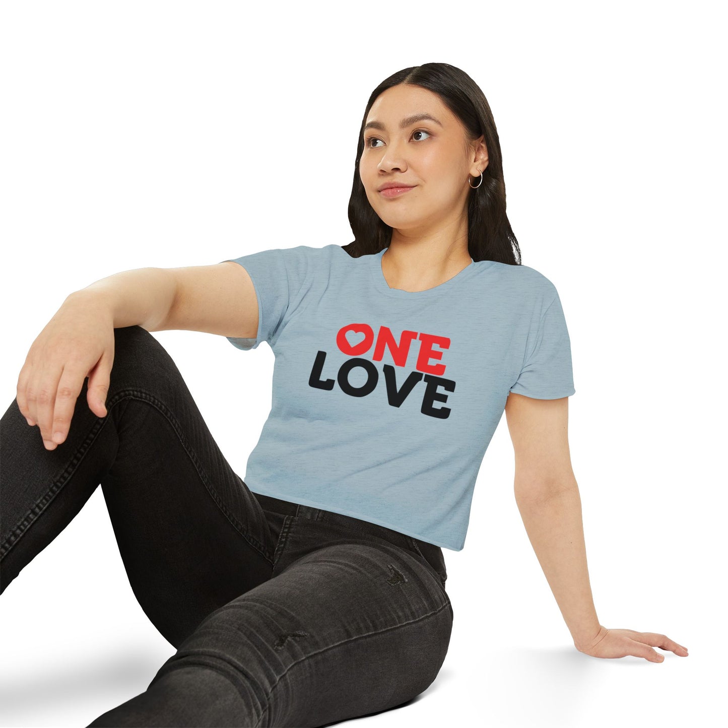 One Love Women's Festival Crop Top - Casual Summer Tee
