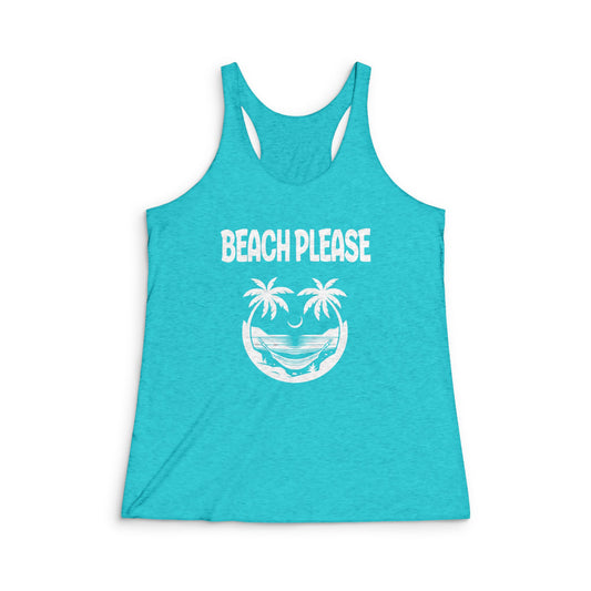 Beach Please Women's Racerback Tank - Summer Vibes Tee